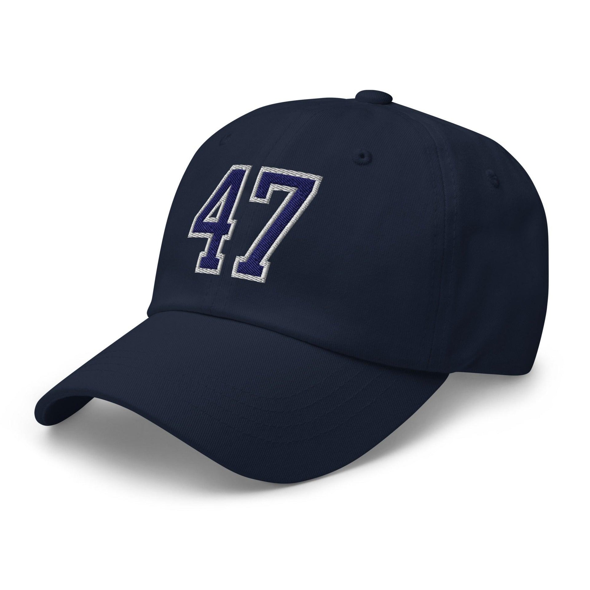 Donald Trump 47 Embroidered Dad Hat Blue/White Capital Crowns Conservative Dad Hats LADs