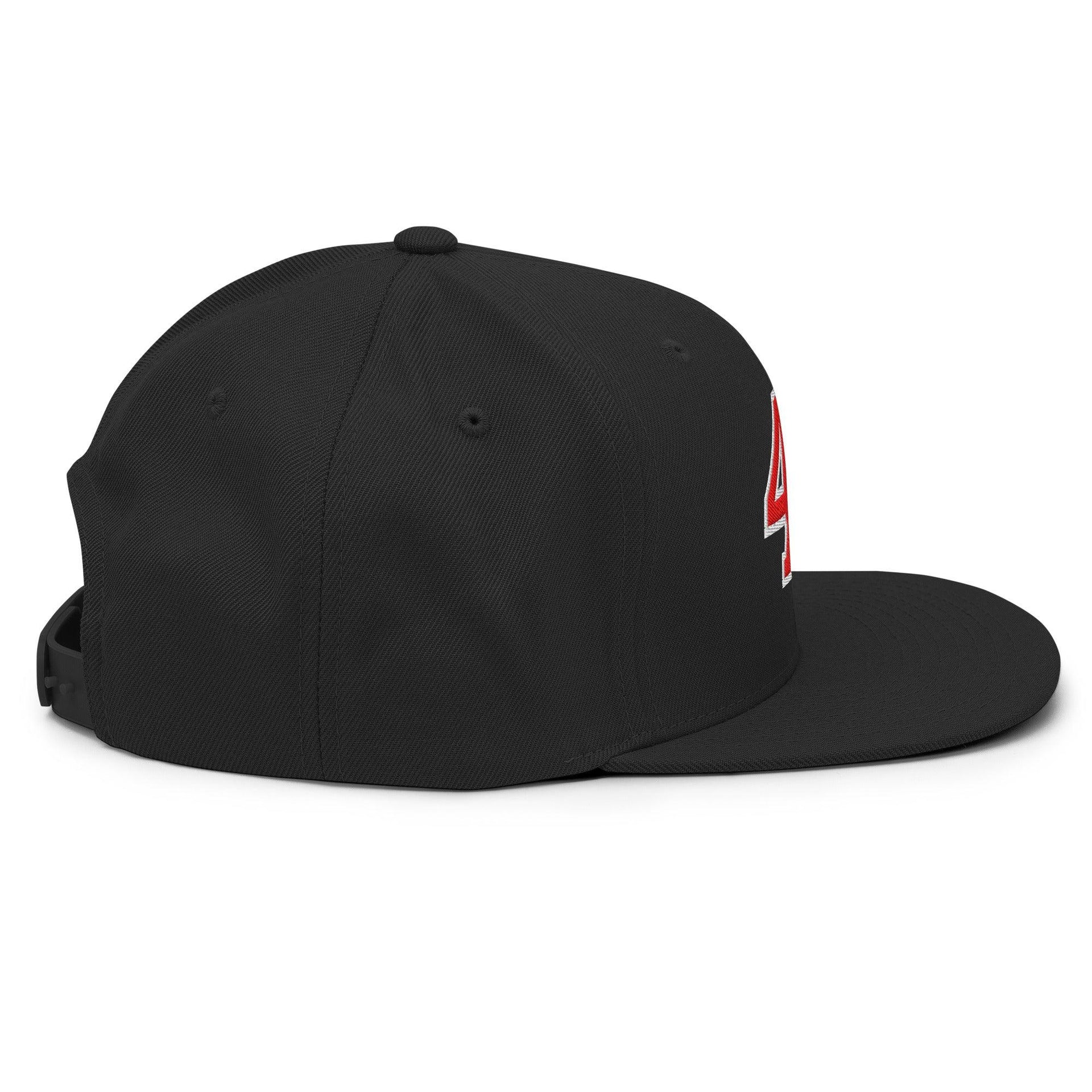 Donald Trump 47 Embroidered Flat Bill Brim Snapback Hat Red/White Capital Crowns Conservative LADs Snapback Hats