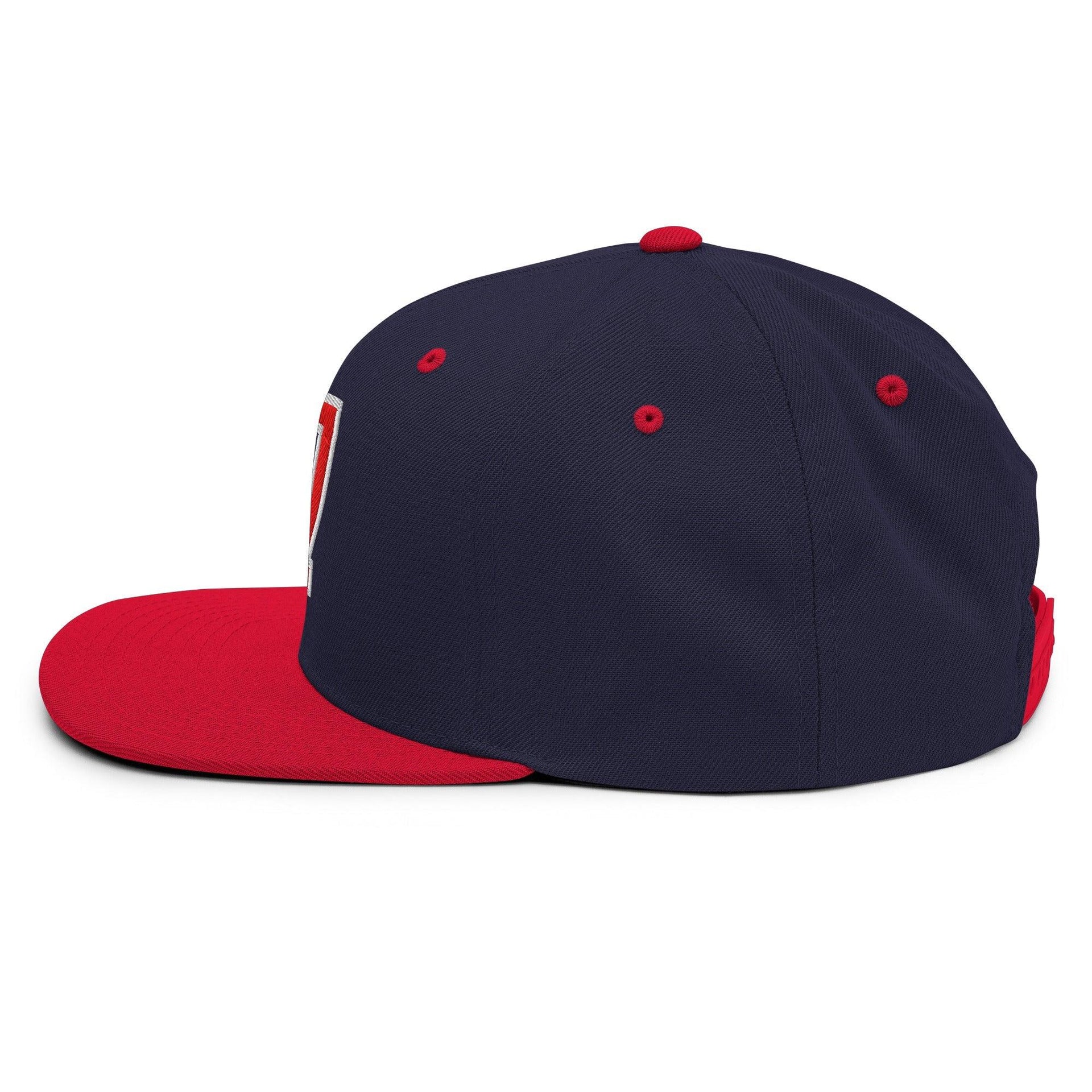 Donald Trump 47 Embroidered Flat Bill Brim Snapback Hat Red/White Capital Crowns Conservative LADs Snapback Hats