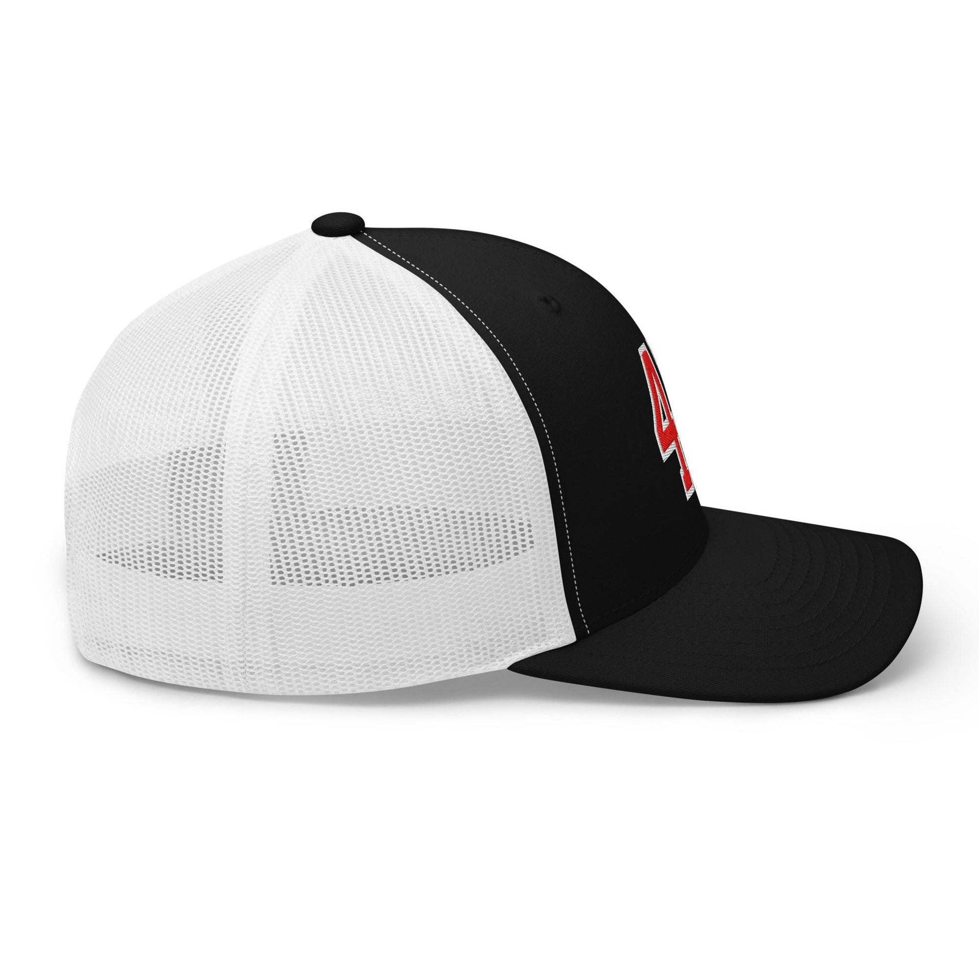 Donald Trump 47 Embroidered Mesh Trucker Hat Red/White Capital Crowns Conservative LADs Trucker Hats