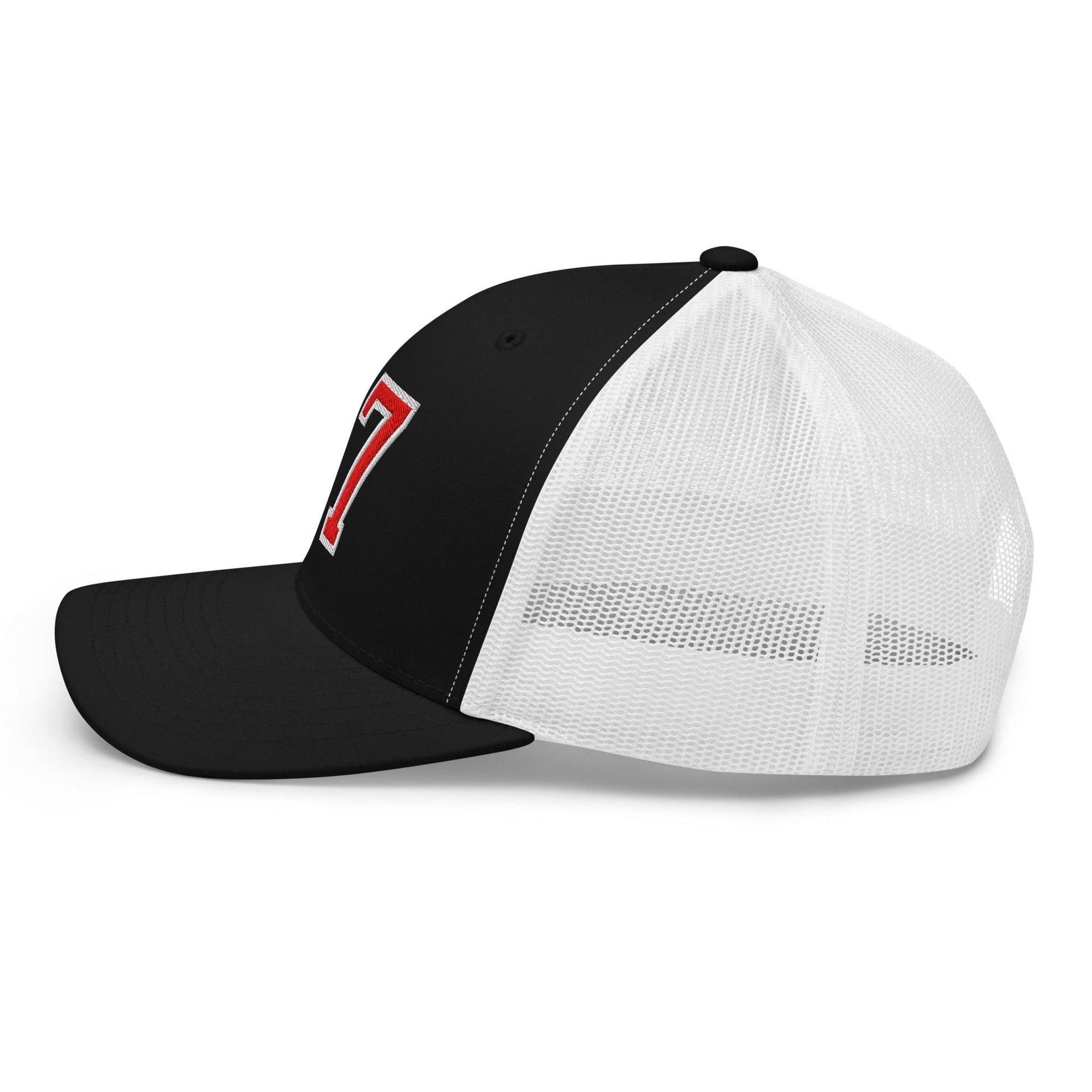 Donald Trump 47 Embroidered Mesh Trucker Hat Red/White Capital Crowns Conservative LADs Trucker Hats