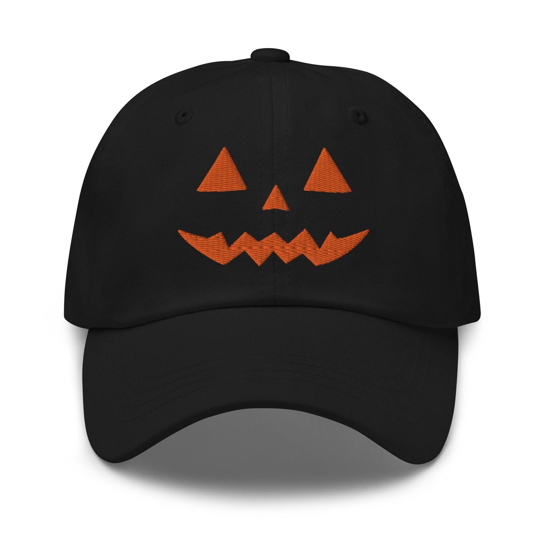 Donald Trump Jack-O'-Lantern Halloween Dad Hat Black Black Capital Crowns Conservative Dad Hats Halloween LADs Trump Halloween