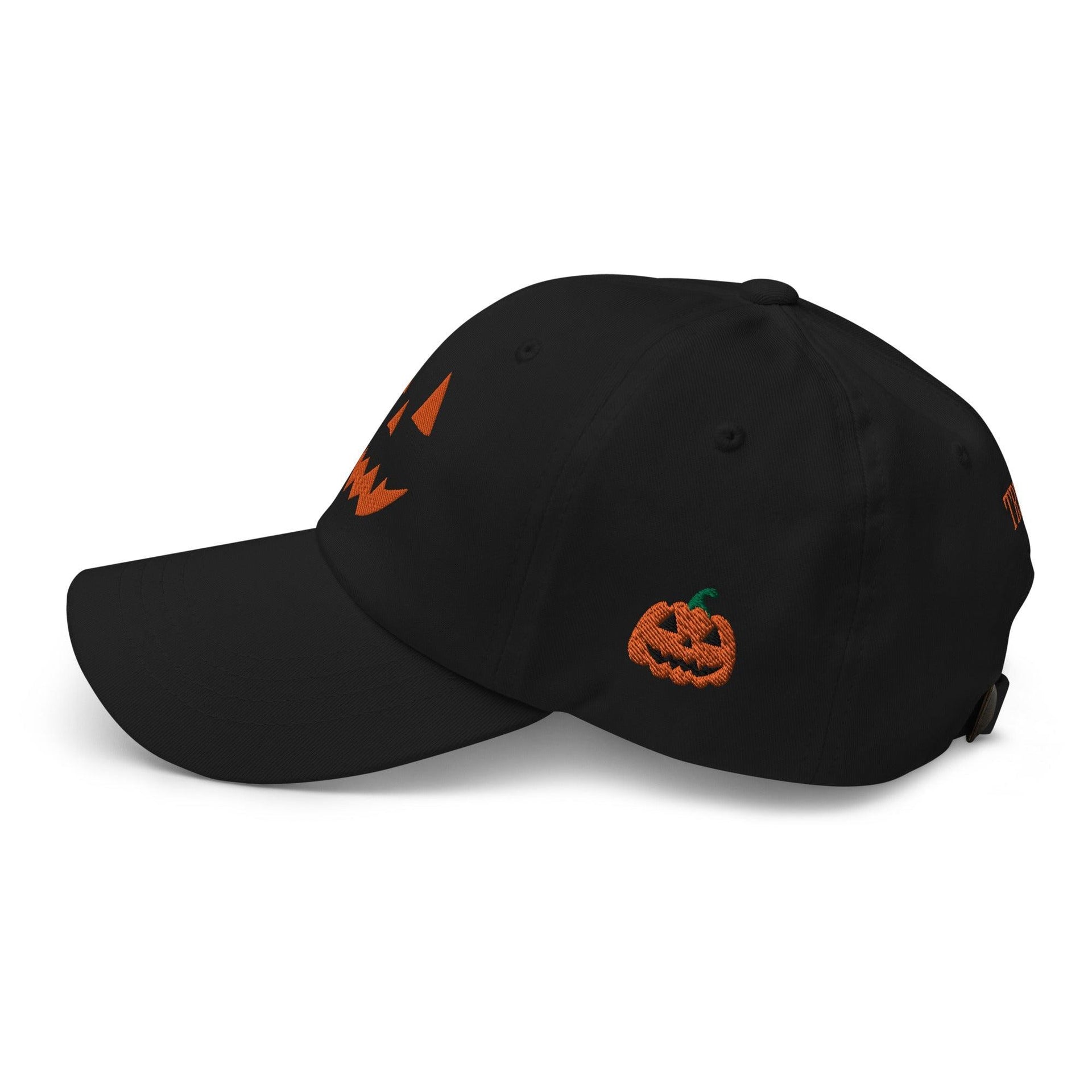 Donald Trump Jack-O'-Lantern Halloween Dad Hat Black Capital Crowns Conservative Dad Hats Halloween LADs Trump Halloween