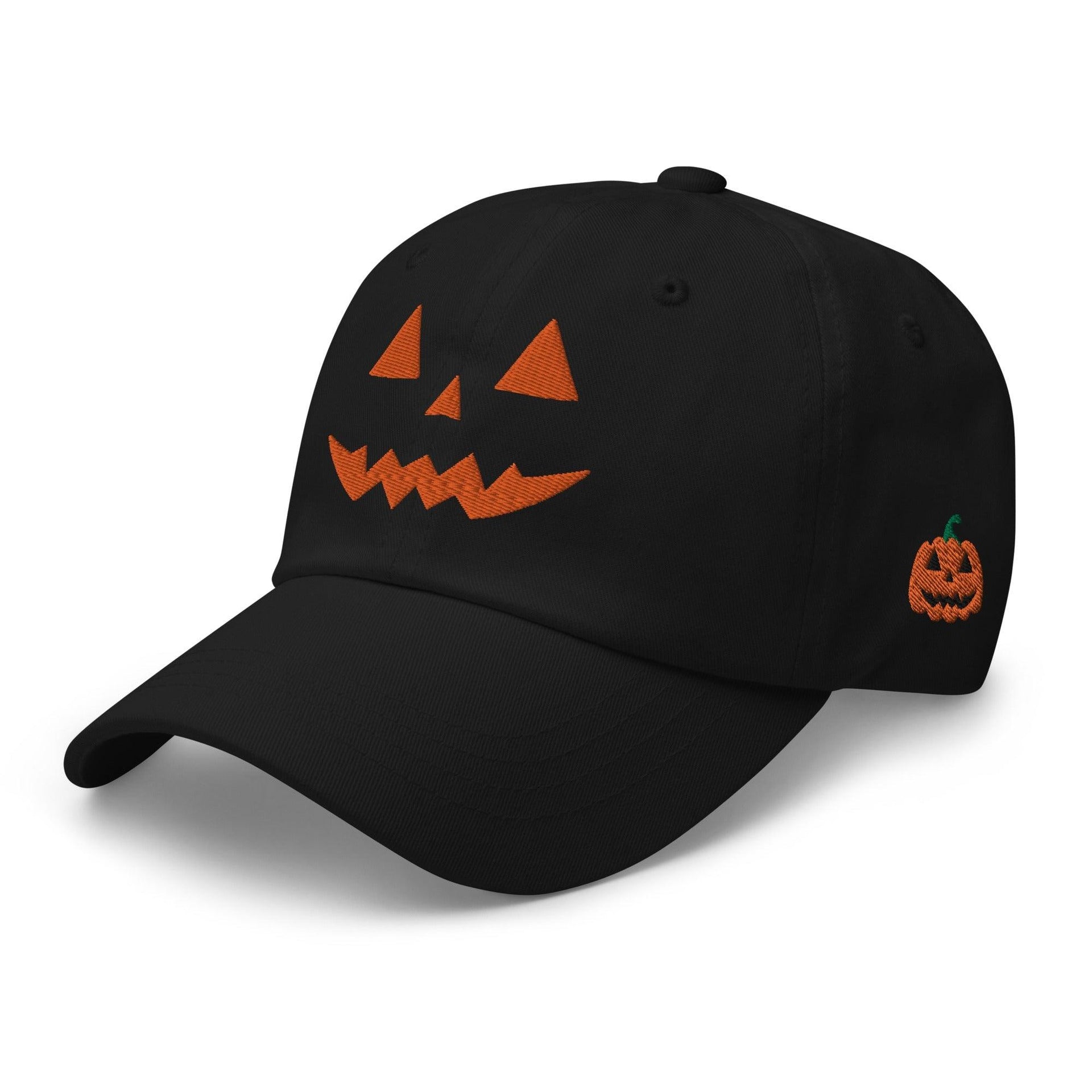 Donald Trump Jack-O'-Lantern Halloween Dad Hat Black Capital Crowns Conservative Dad Hats Halloween LADs Trump Halloween