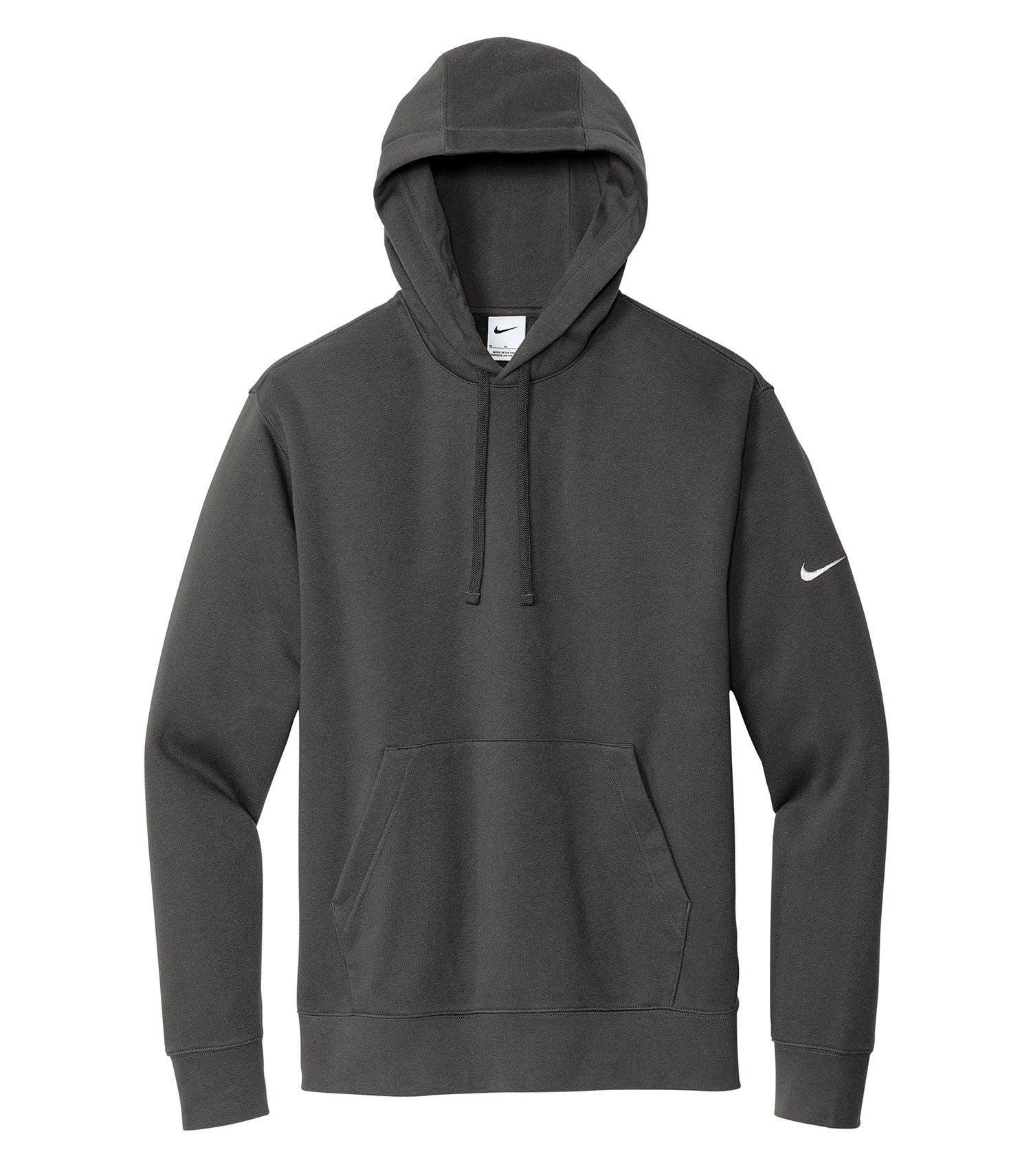 Nike - NIKE CLUB FLEECE SLEEVE SWOOSH PULLOVER HOODIE. - DR1499 Anthracite DR1499 Nike