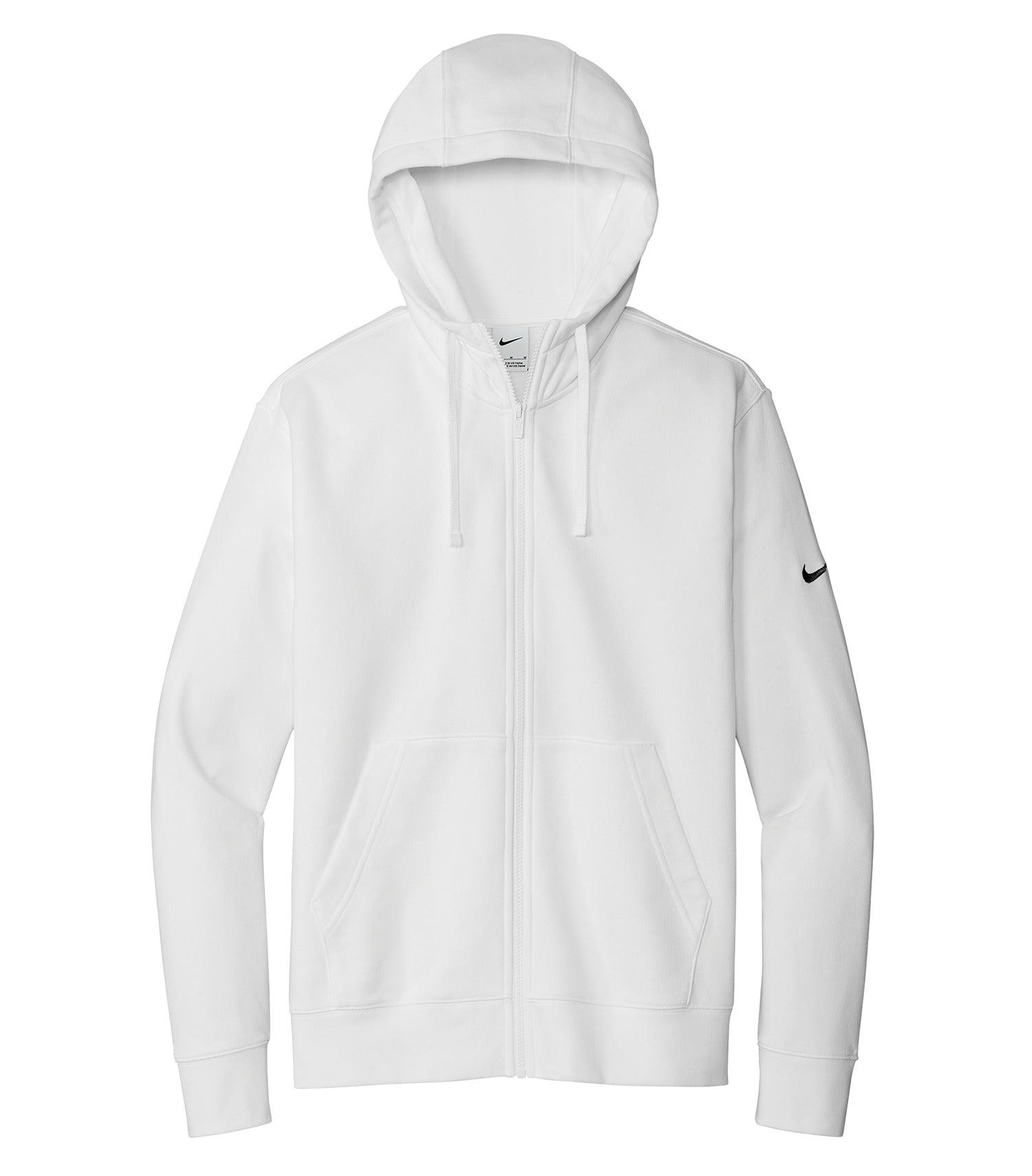 Nike - NIKE CLUB FLEECE SLEEVE SWOOSH FULL ZIP HOODIE. - DR1513 White DR1513 Nike