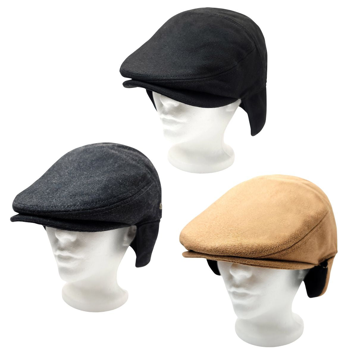 Wool Ivy Earflap Cap - IVE2342, 100% Wool, Solid Colour, 3 Sizes Fashion Hat