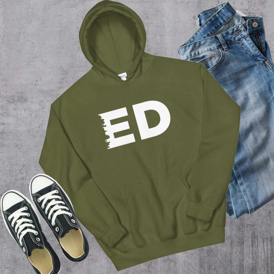 Edmonton Hoodie Military Green Alberta Canadian City Apparel