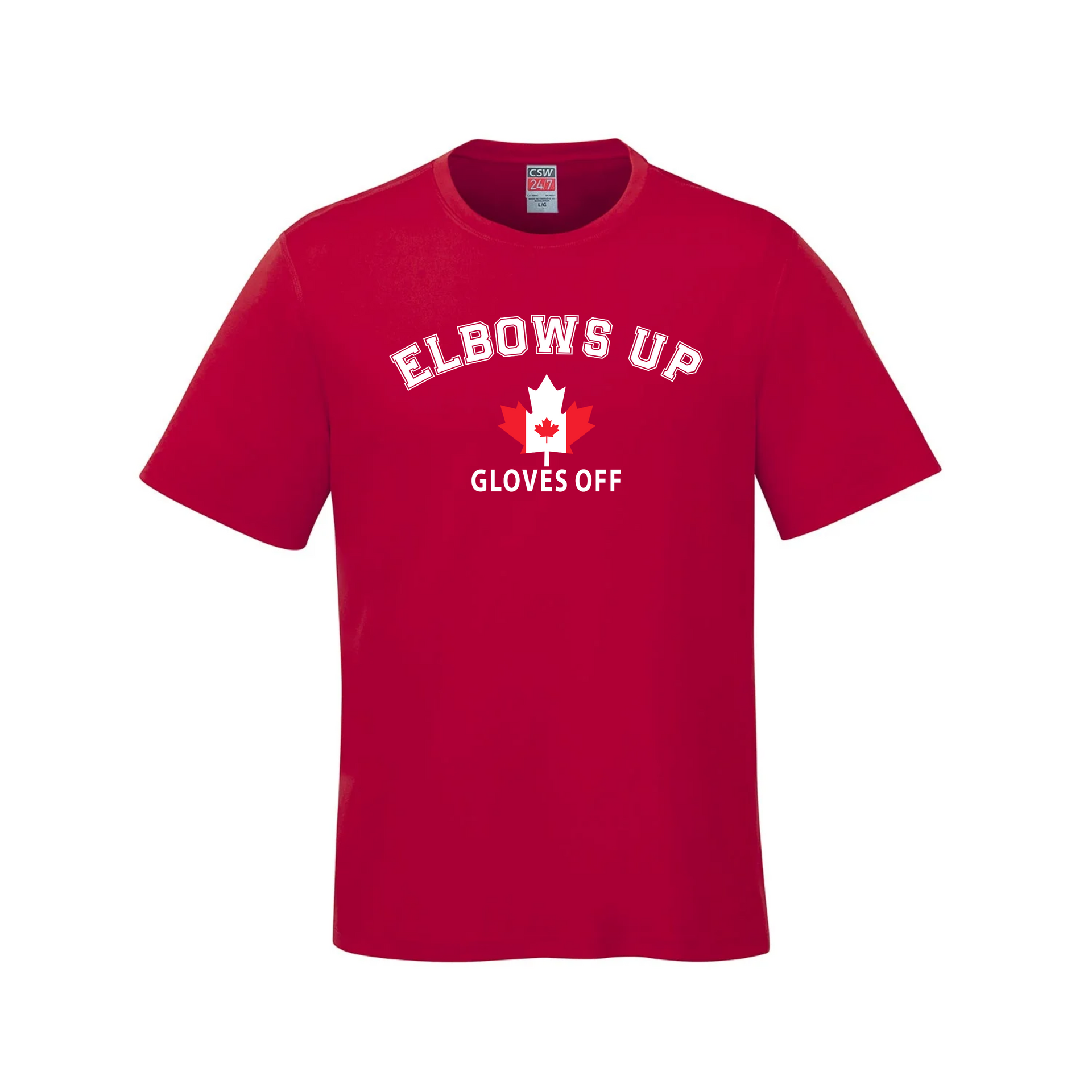 Elbows Up | 100% Cotton T-Shirt – 160 GSM Premium Canadian Streetwear Red Canada Canada Is Already Great Elbows Up
