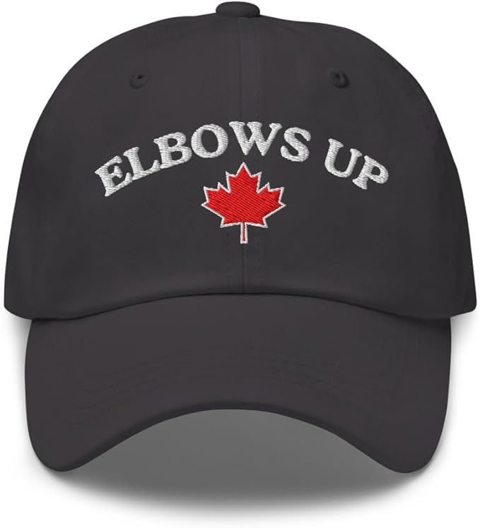 Elbows Up Canada Snapback Hat Grey Canada elbows up