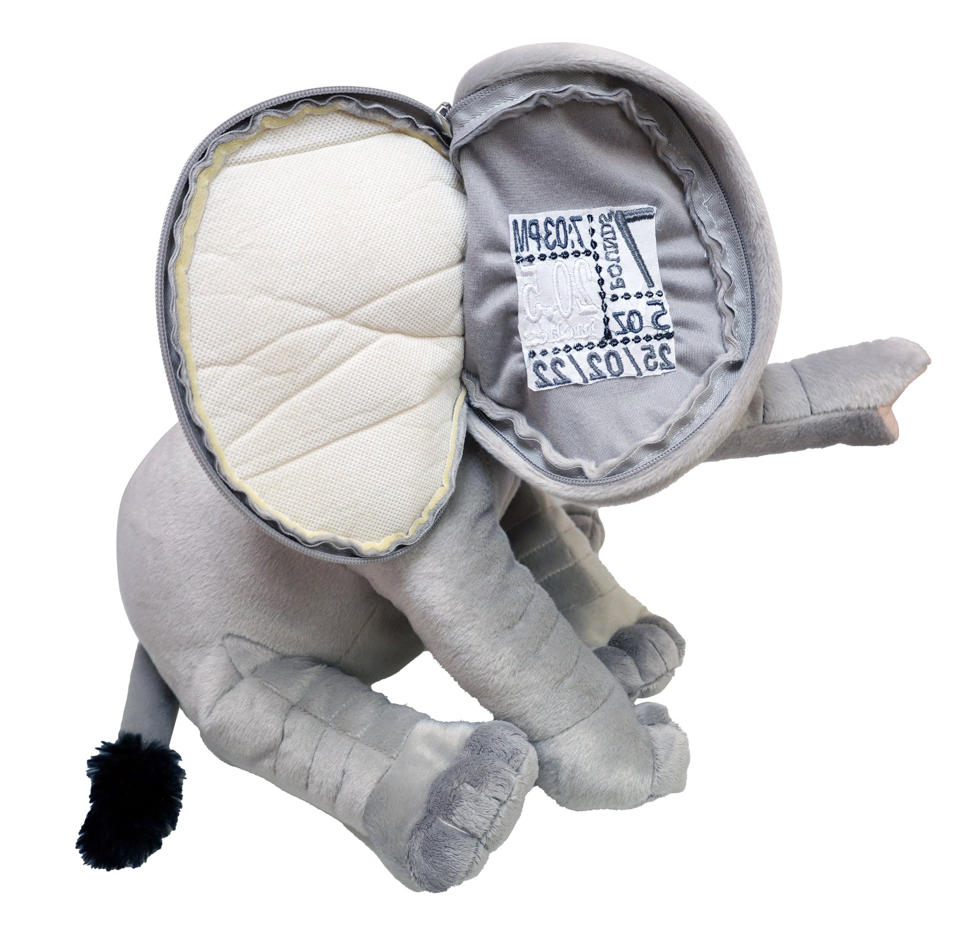 Elephant Ear Buddy - Grey baby elephant embroidable