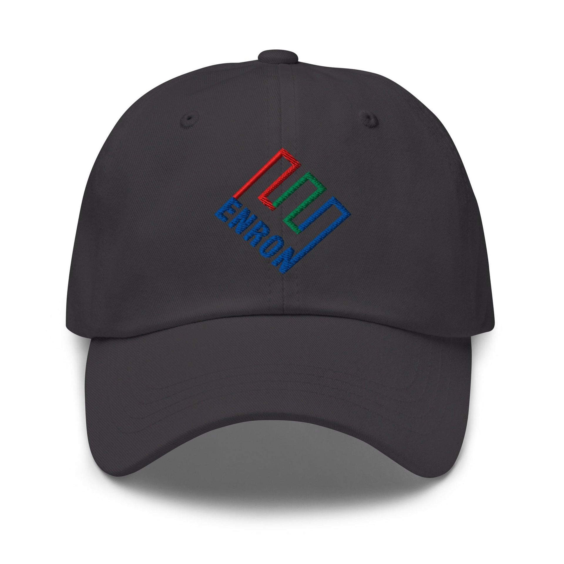 Enron Embroidered Dad Hat Dark Grey Capital Crowns Dad Hats Funny
