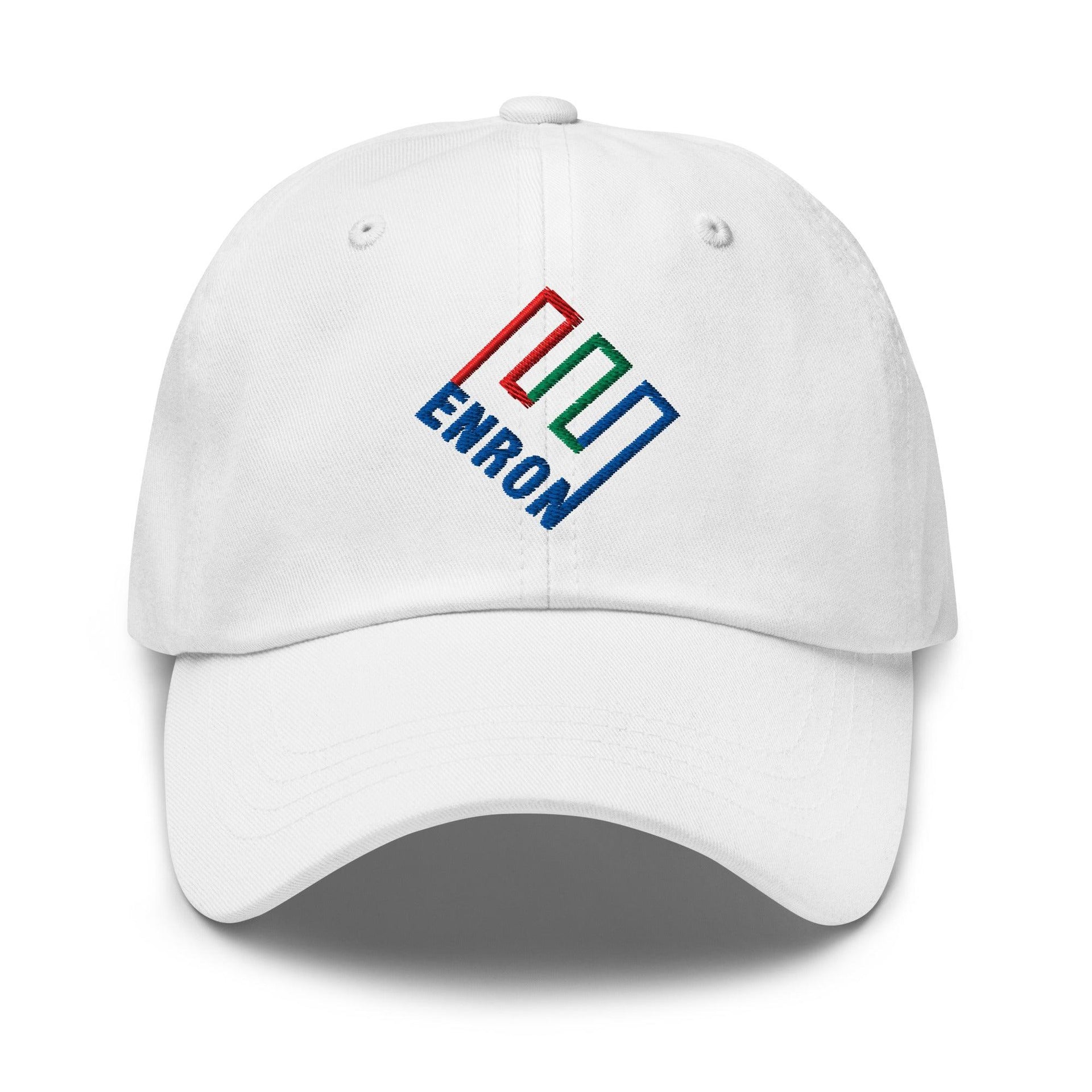 Enron Embroidered Dad Hat White Capital Crowns Dad Hats Funny