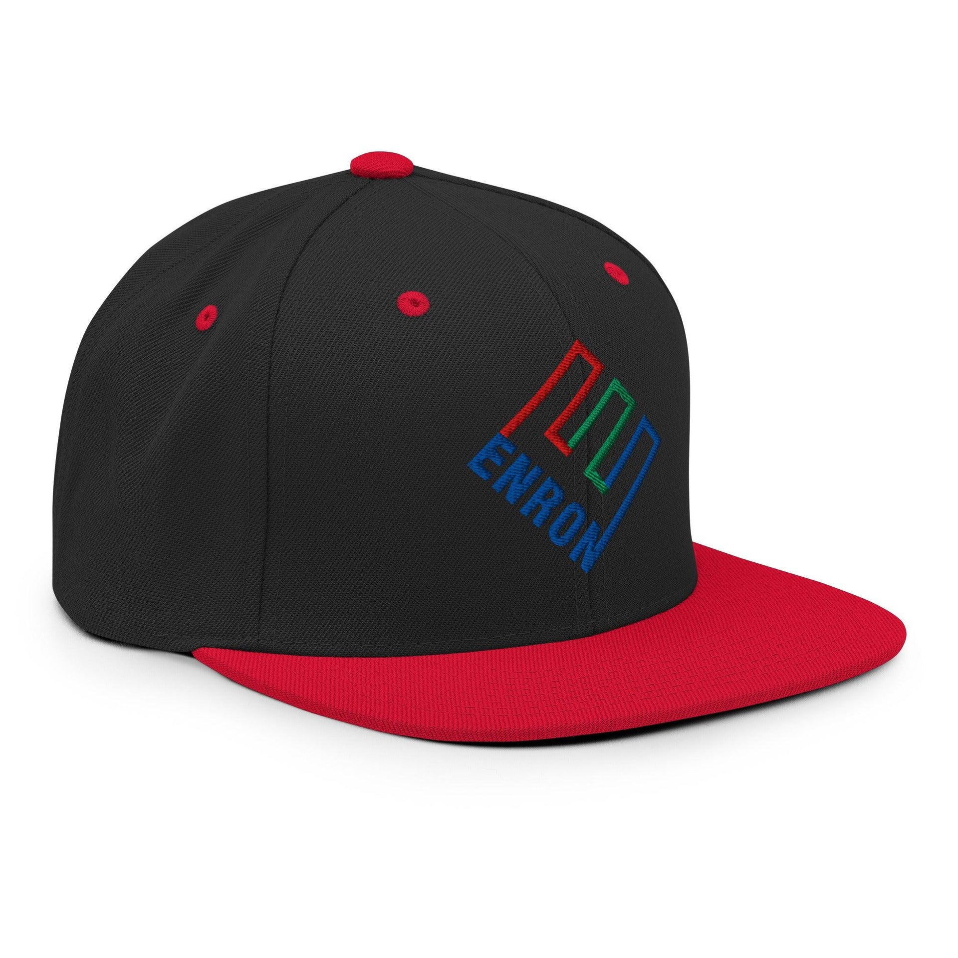 Enron Embroidered Flat Bill Brim Snapback Hat Capital Crowns Funny Snapback Hats