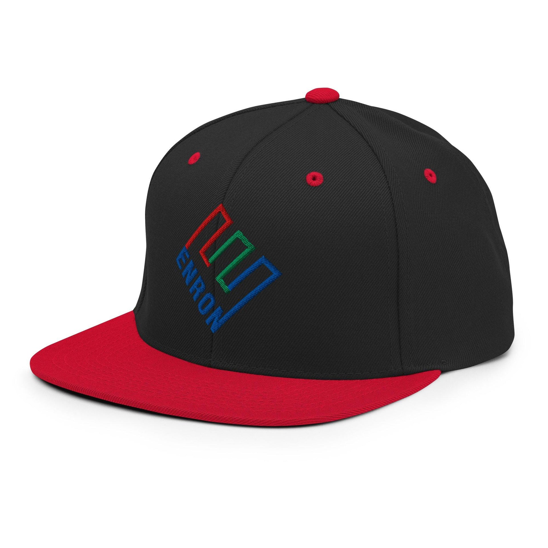 Enron Embroidered Flat Bill Brim Snapback Hat Capital Crowns Funny Snapback Hats