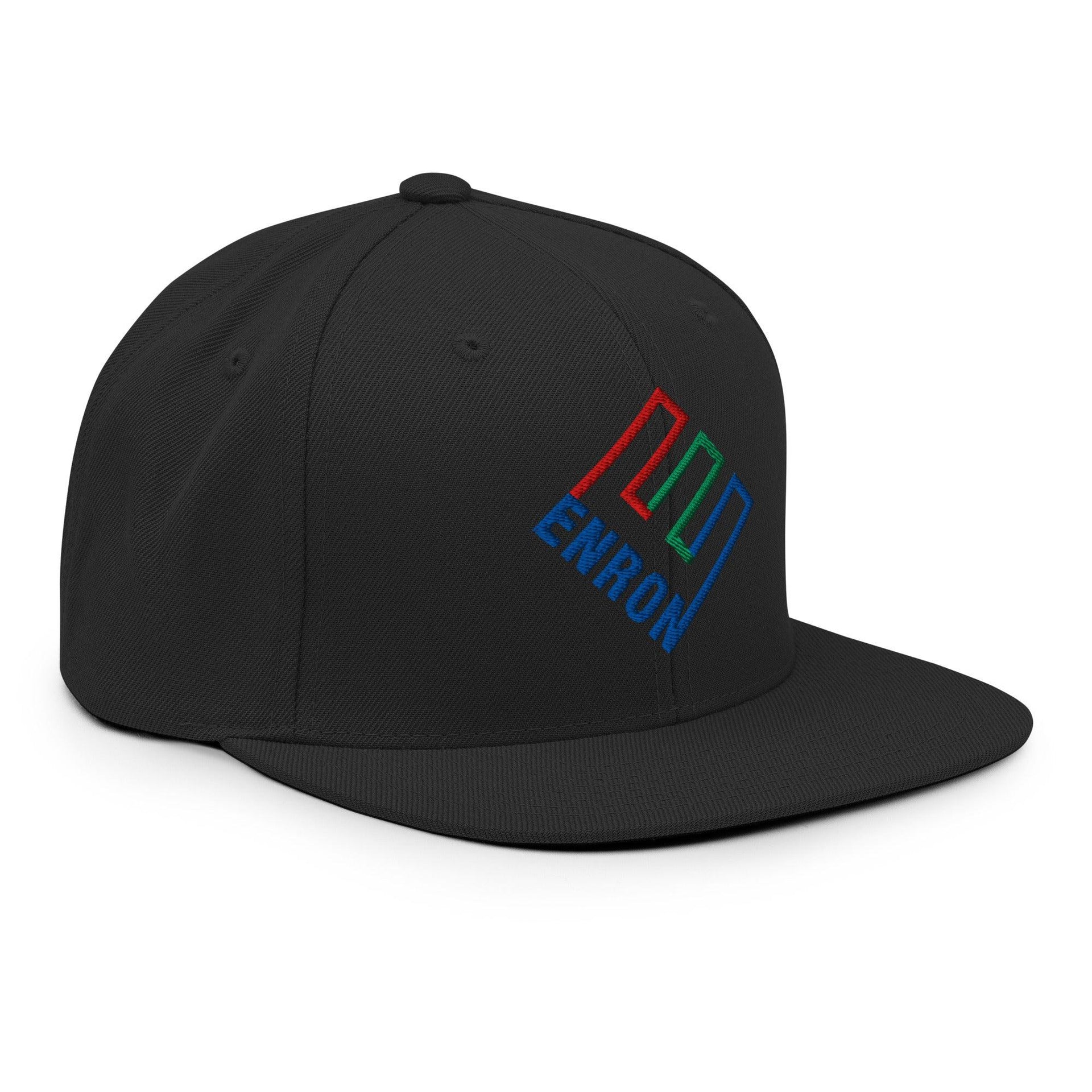 Enron Embroidered Flat Bill Brim Snapback Hat Capital Crowns Funny Snapback Hats
