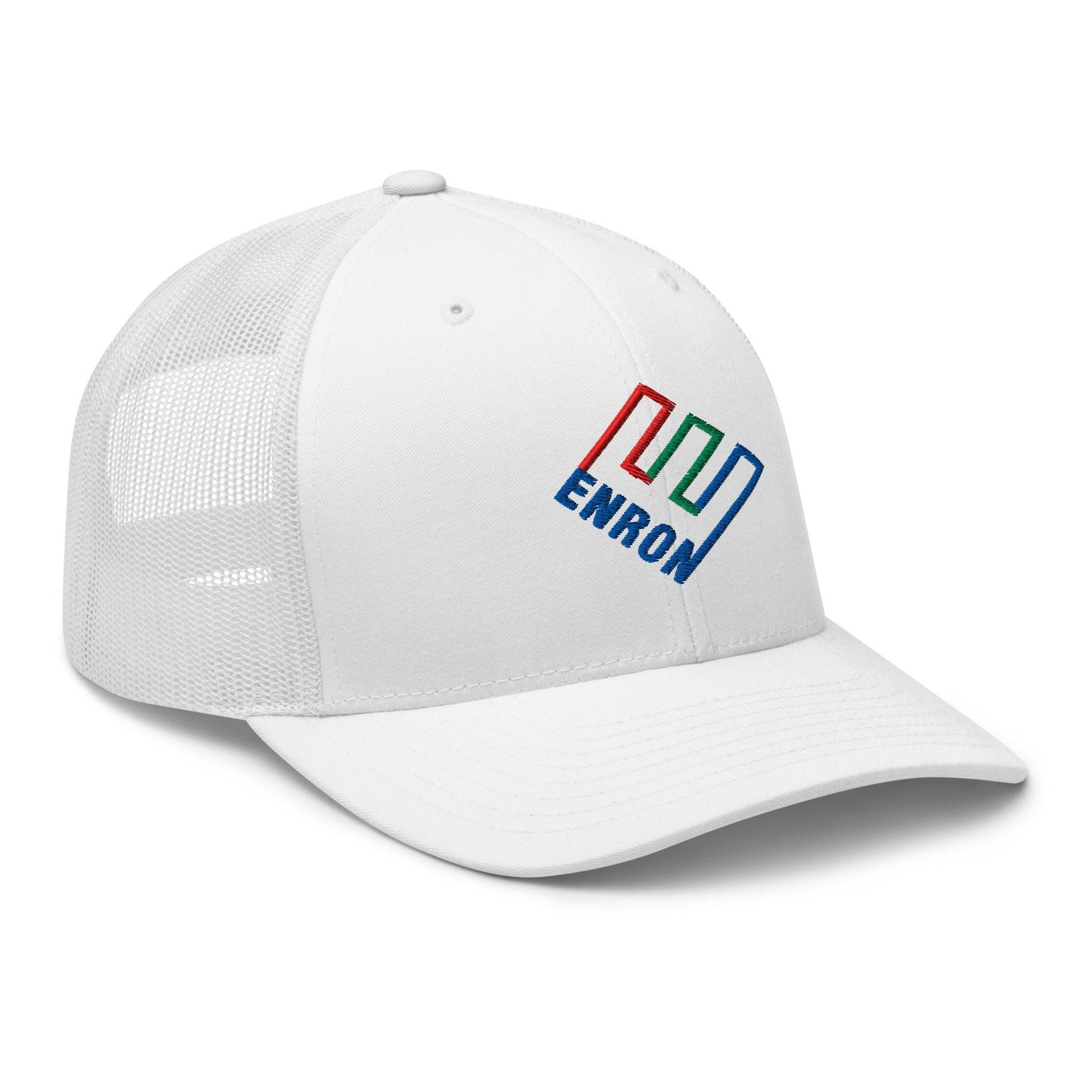 Enron Embroidered Mesh Trucker Hat Capital Crowns Funny Trucker Hats