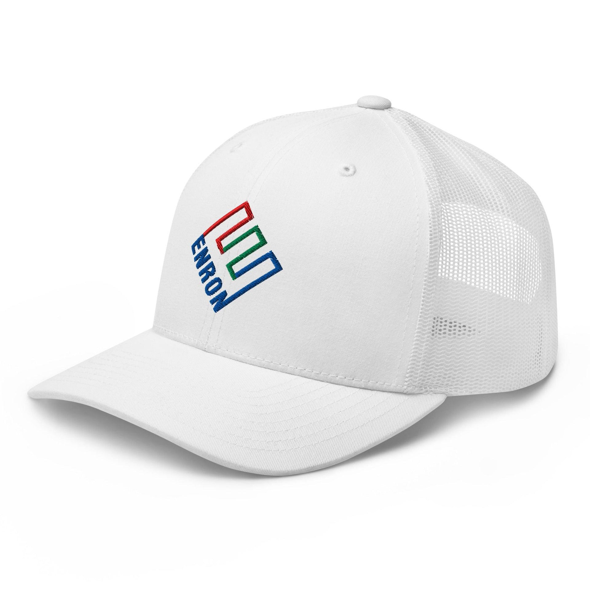 Enron Embroidered Mesh Trucker Hat Capital Crowns Funny Trucker Hats