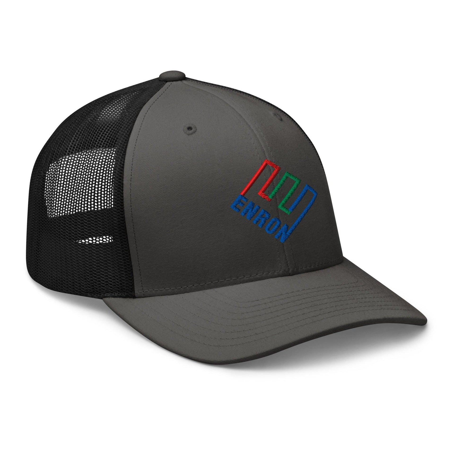 Enron Embroidered Mesh Trucker Hat Capital Crowns Funny Trucker Hats