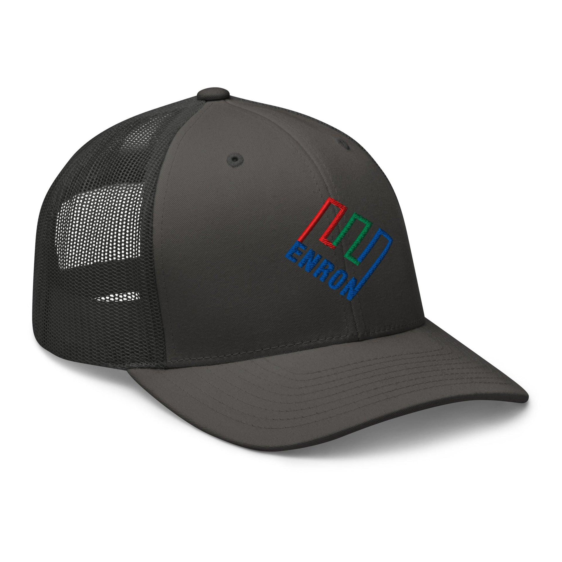 Enron Embroidered Mesh Trucker Hat Capital Crowns Funny Trucker Hats