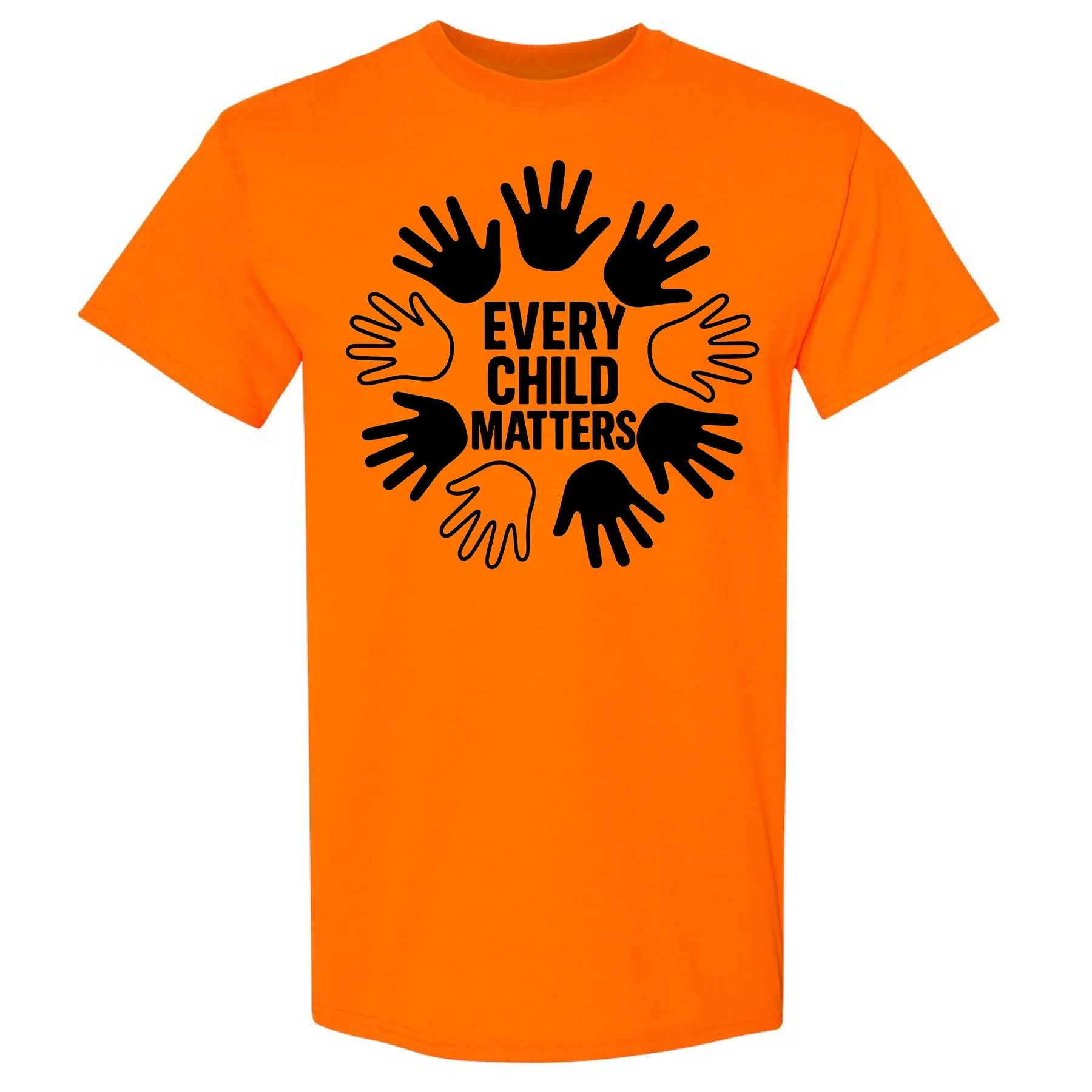 Every Child Matters T-Shirt in Orange & Black - Support Awareness for a Meaningful Cause Orange Awareness T-Shirt Every Child Matters Orange Black Shirt Support a Cause