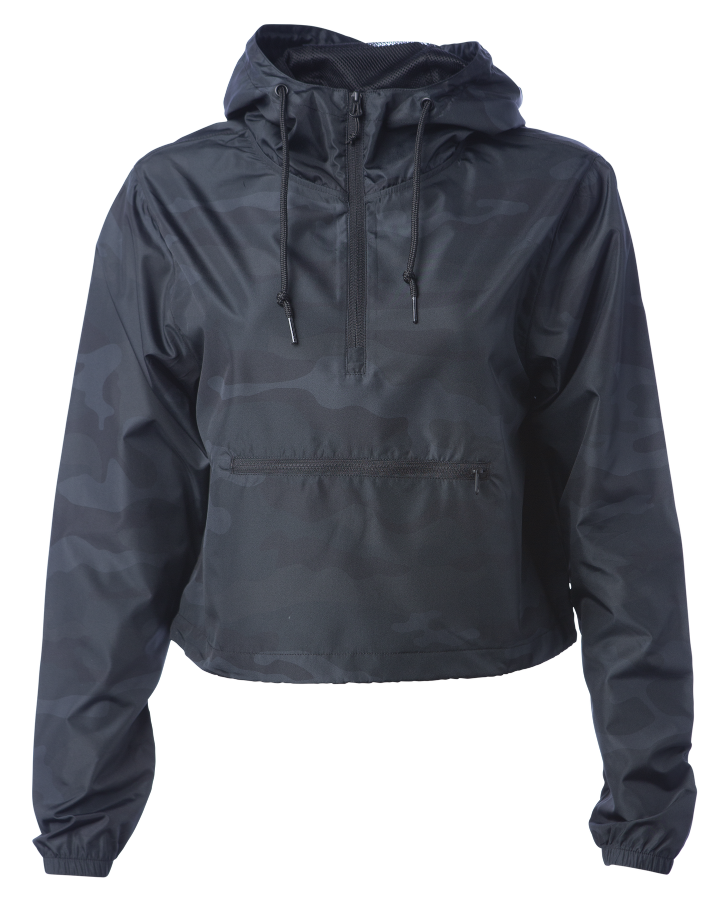 EXP64CRP WOMEN’S LIGHTWEIGHT CROP WINDBREAKER - Black