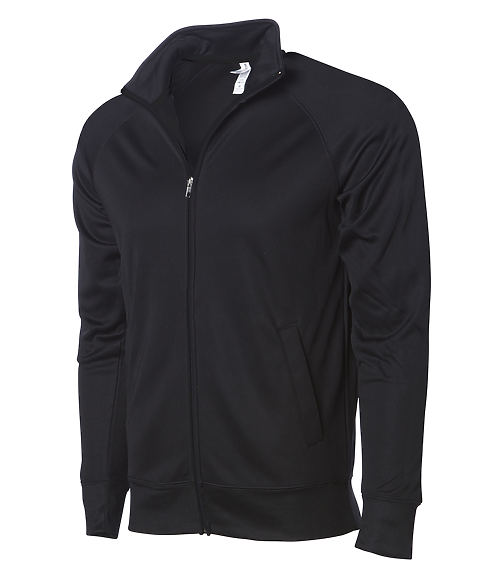 EXP70PTZ - Unisex Lightweight Poly-Tech Track Jacket Black Black CLOSEOUT CREWS EXP70PTZ. EXPEDITION INDEPENDENT jacket Lightweight MEN moisture wicking POLYESTER REGULAR tearaway UNISEX WOMEN ZIPS