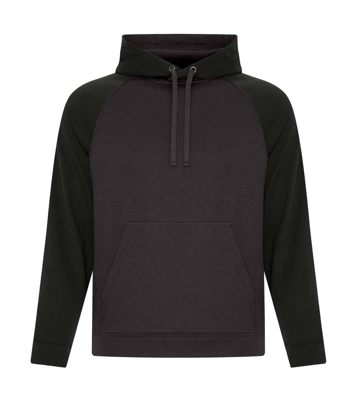 ATC F2037, Game Day Fleece Two Tone Hoodie, Charcoal/Black