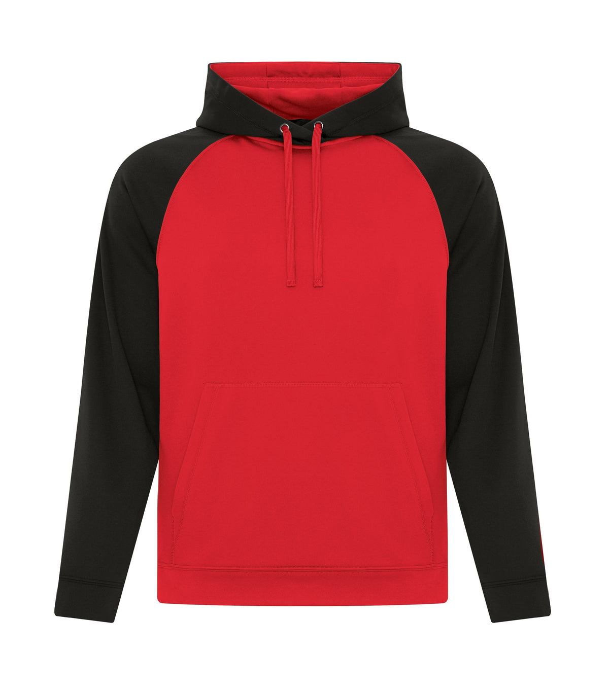ATC F2037, Game Day Fleece Two Tone Hoodie, True Red/Black