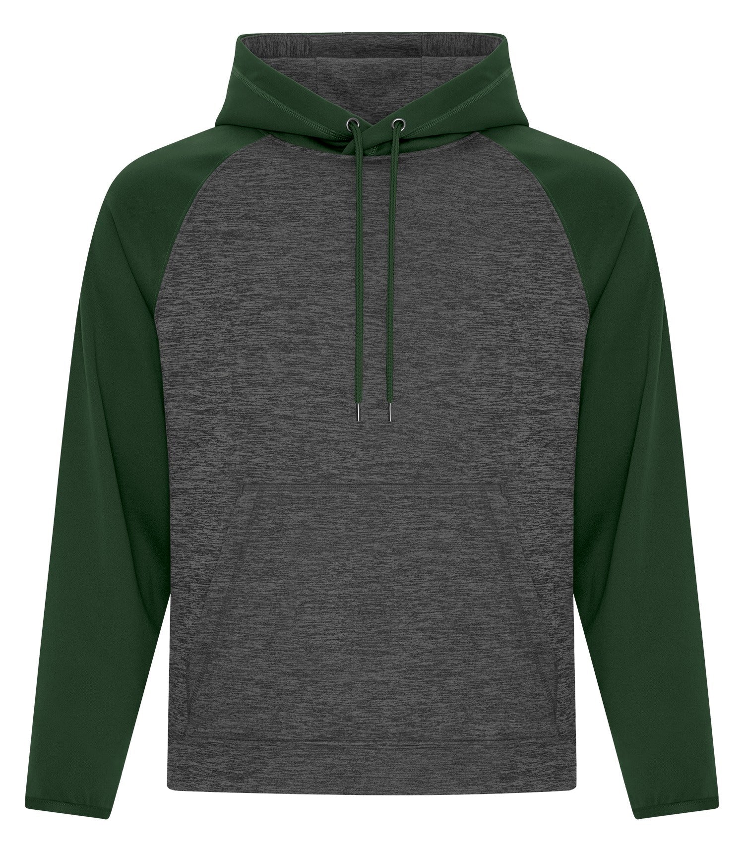 ATC - ATC™ DYNAMIC HEATHER FLEECE TWO TONE HOODIE. - F2047 Charcoal Dynamic Forest Green ATC F2047