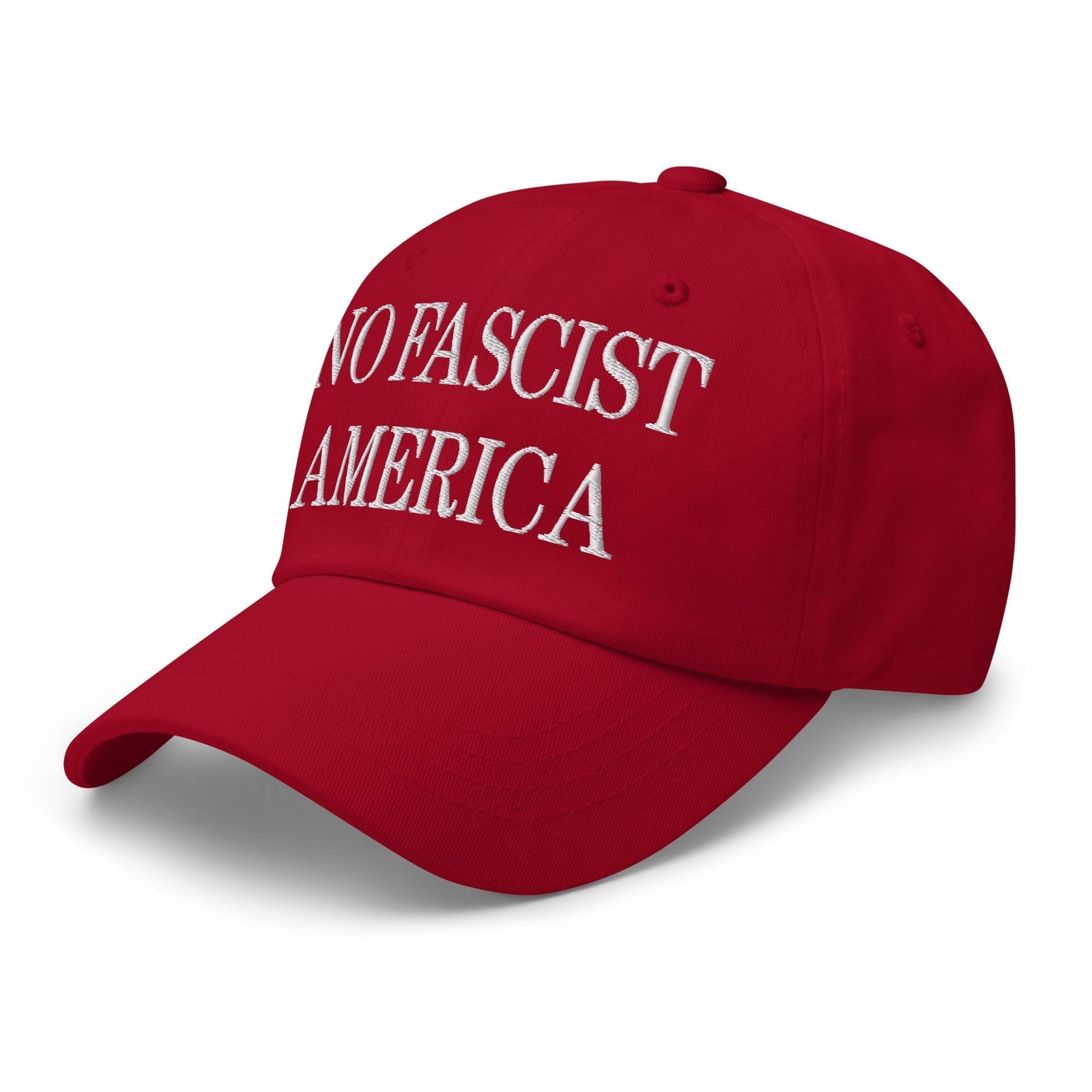 No Fascist America Embroidered Unstructured Dad Hat Capital Crowns Dad Hats Liberal