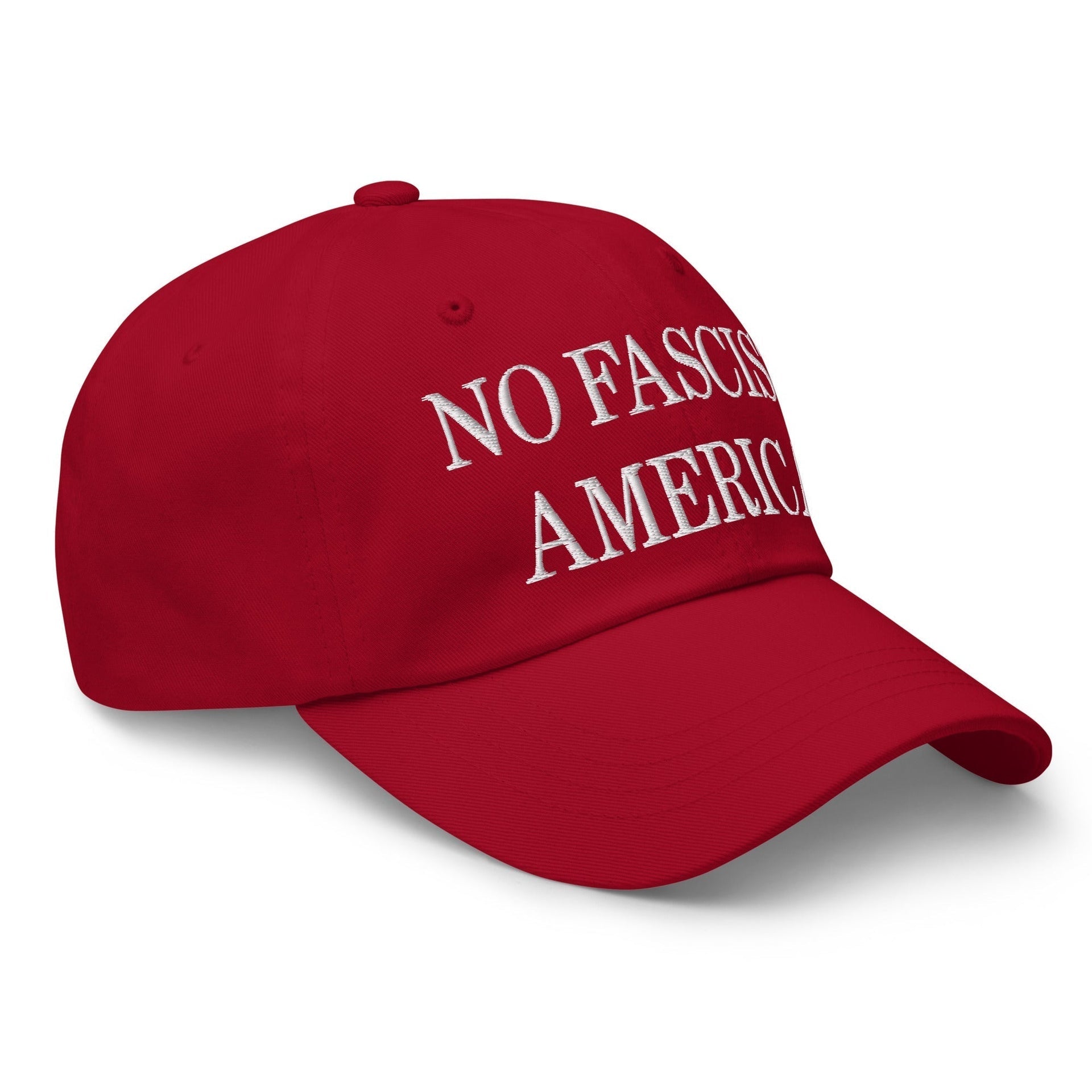 No Fascist America Embroidered Unstructured Dad Hat Capital Crowns Dad Hats Liberal