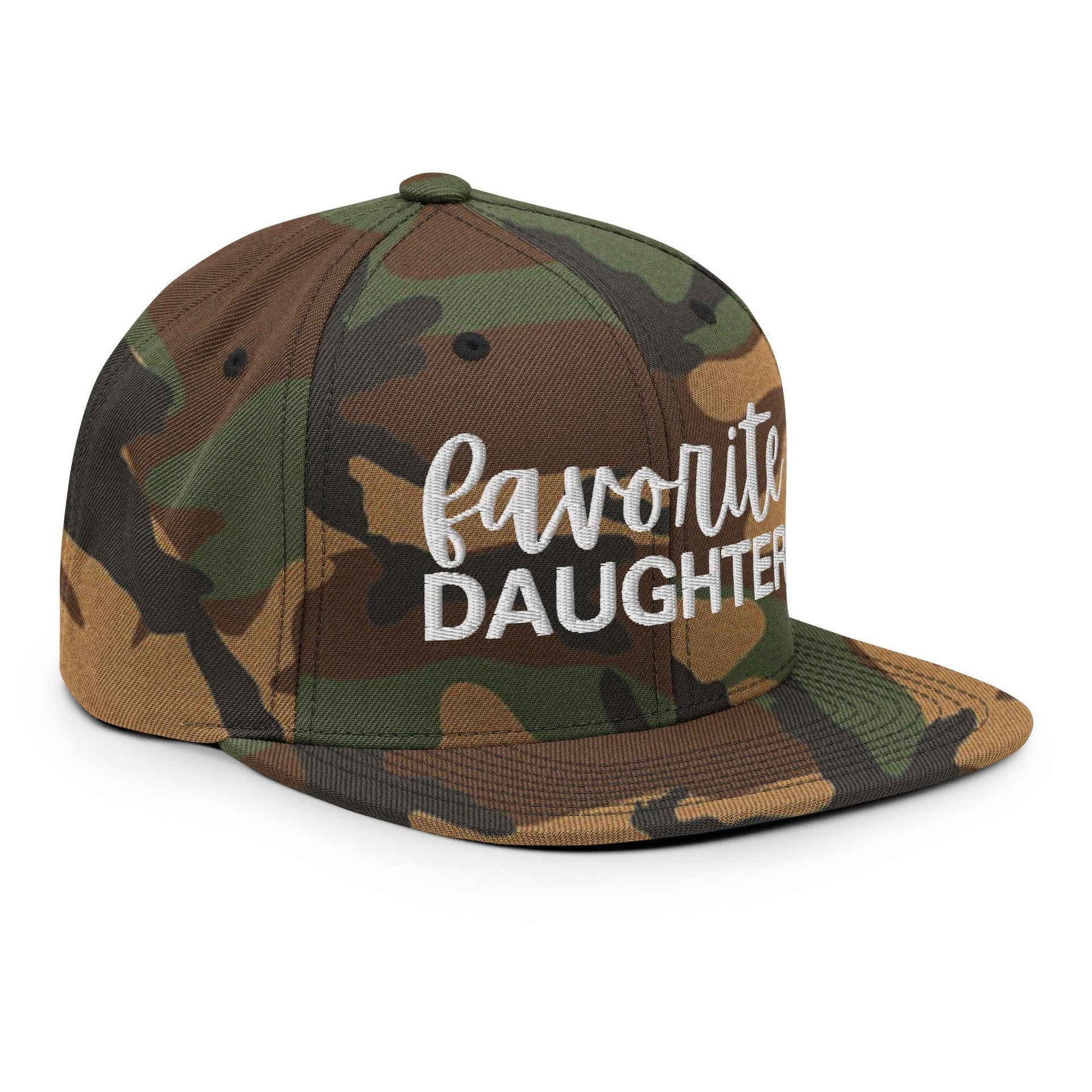 Favorite Daughter Embroidered Flat Bill Brim Snapback Hat Capital Crowns Funny Snapback Hats