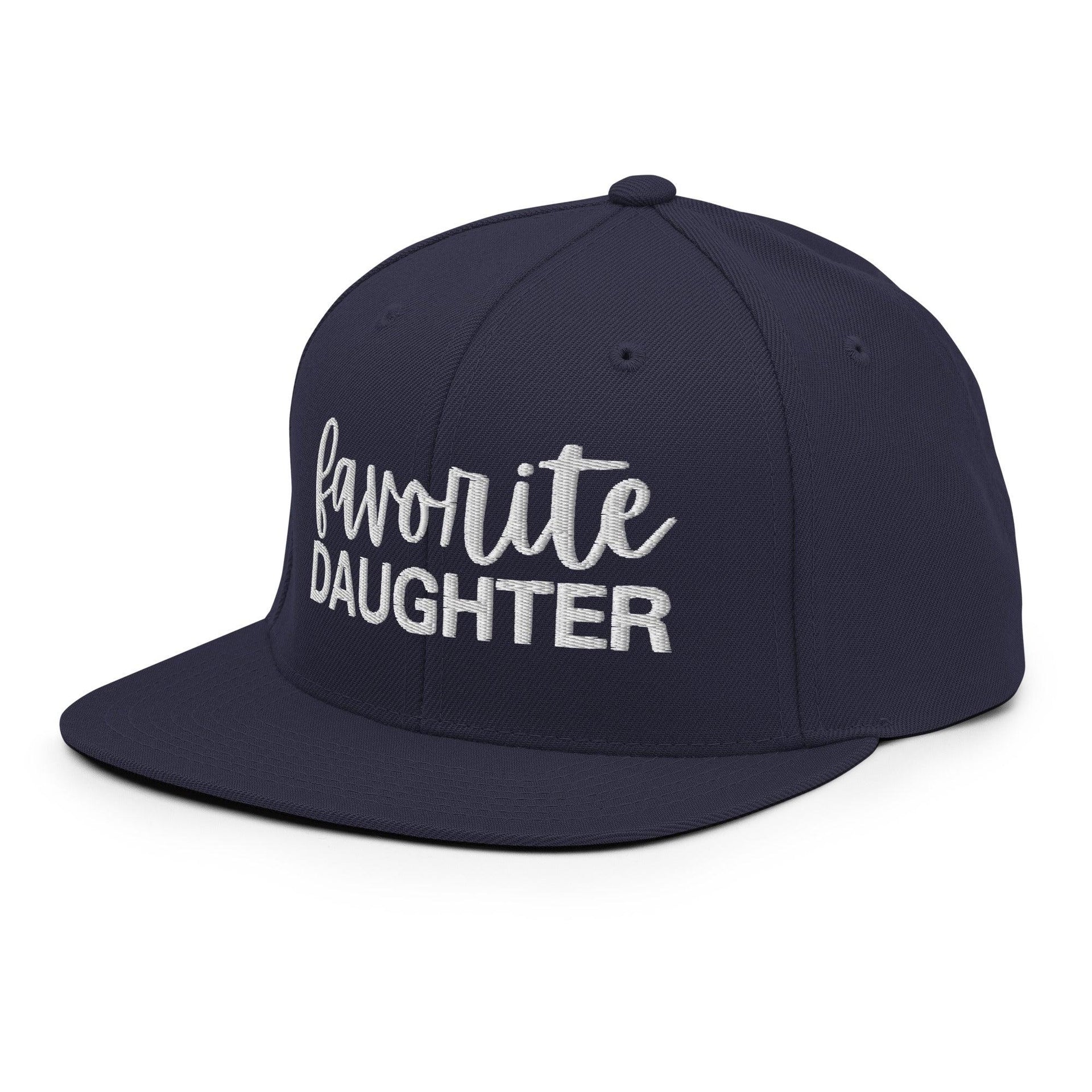 Favorite Daughter Embroidered Flat Bill Brim Snapback Hat Capital Crowns Funny Snapback Hats