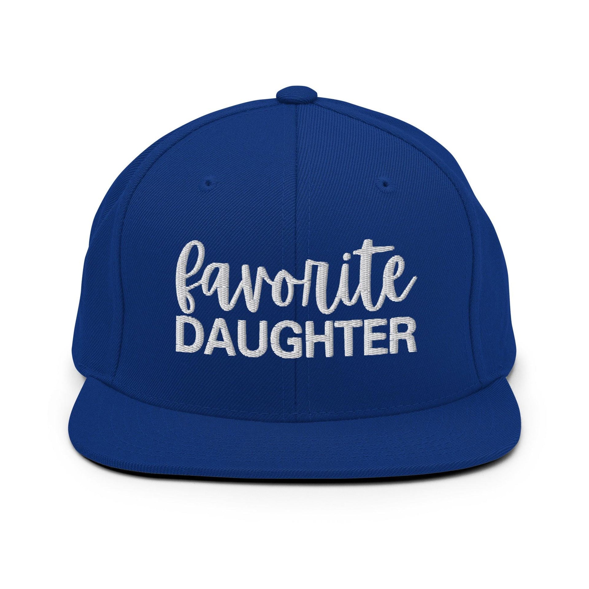 Favorite Daughter Embroidered Flat Bill Brim Snapback Hat Royal Blue Capital Crowns Funny Snapback Hats