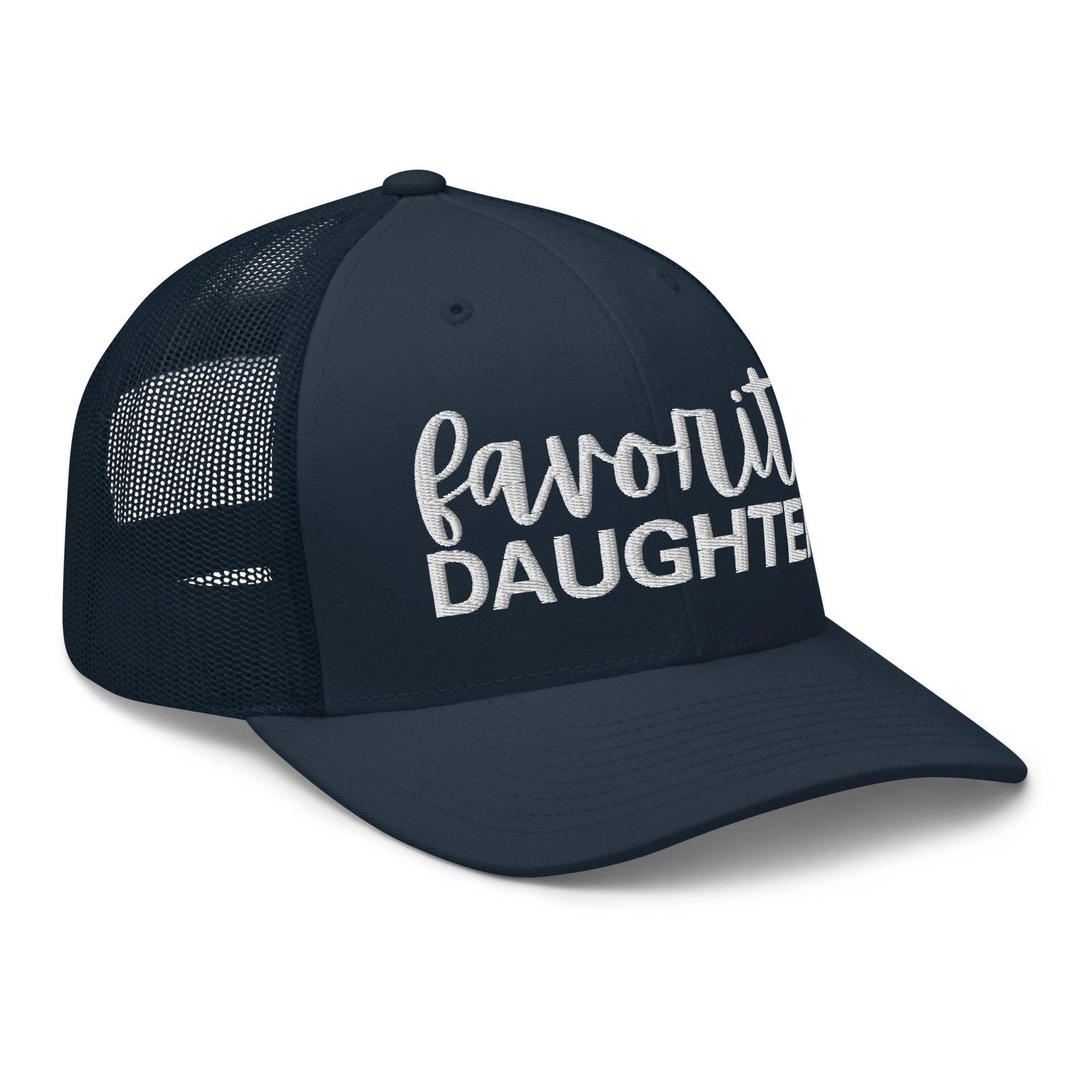 Favorite Daughter Embroidered Mesh Trucker Hat Capital Crowns Funny Trucker Hats