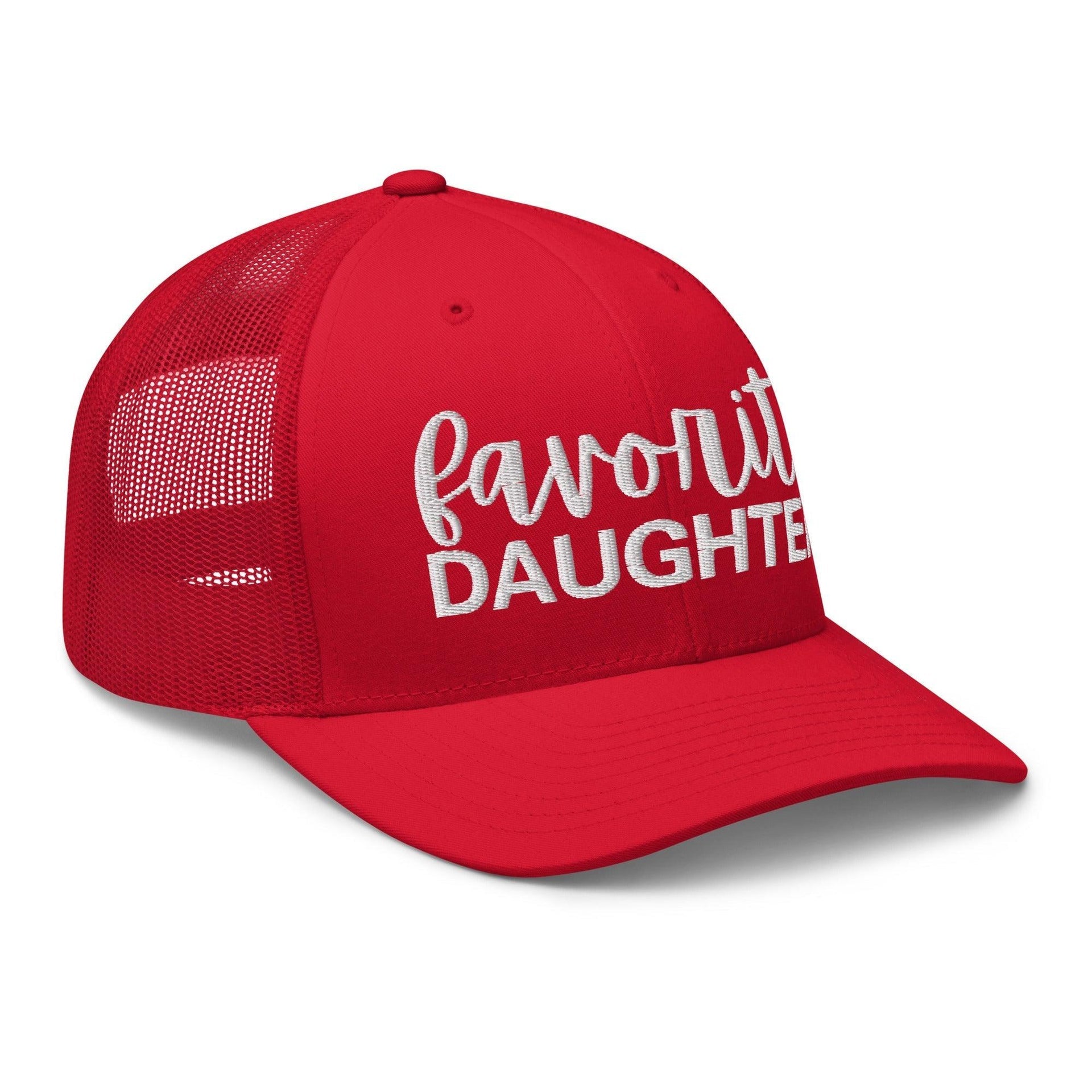 Favorite Daughter Embroidered Mesh Trucker Hat Capital Crowns Funny Trucker Hats