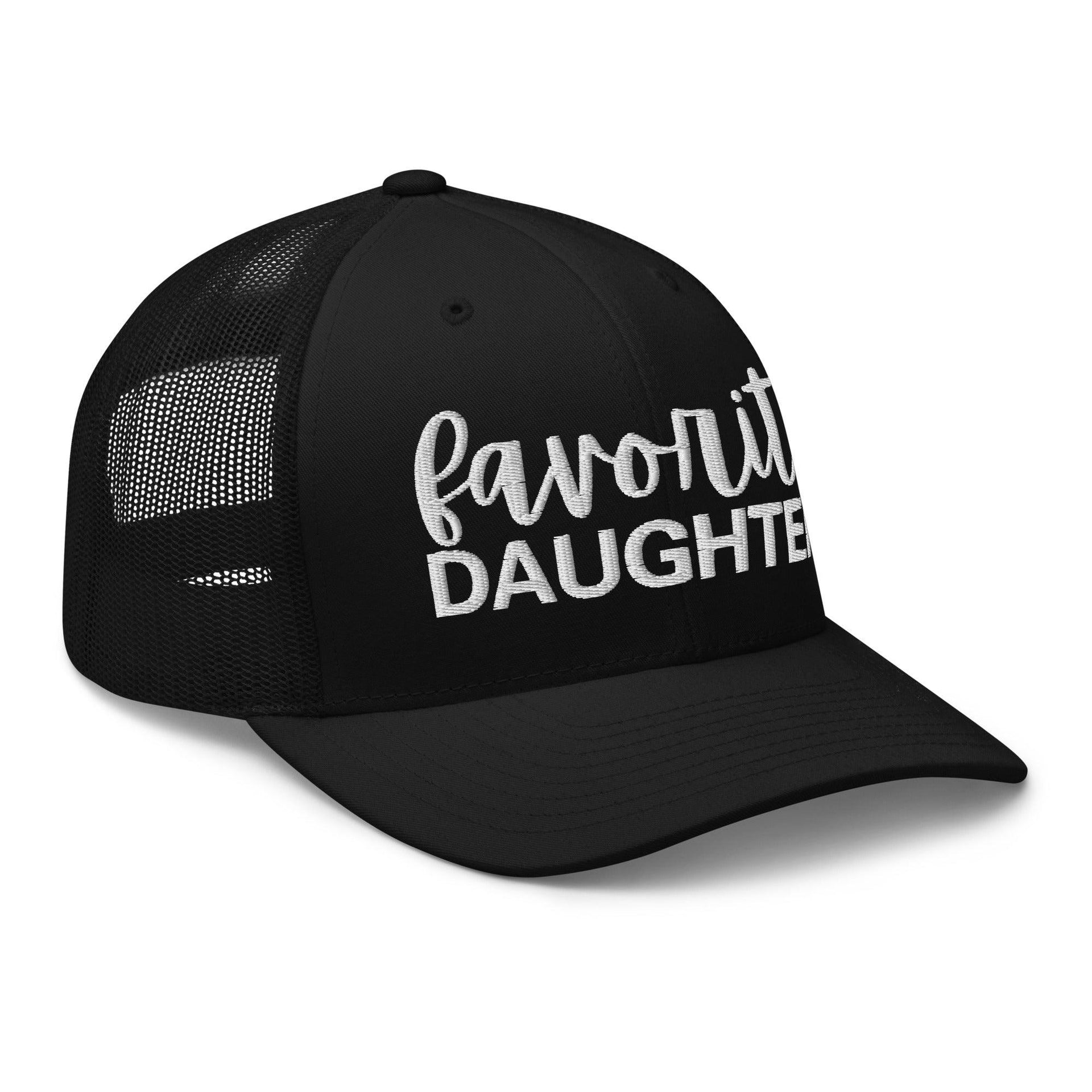 Favorite Daughter Embroidered Mesh Trucker Hat Capital Crowns Funny Trucker Hats