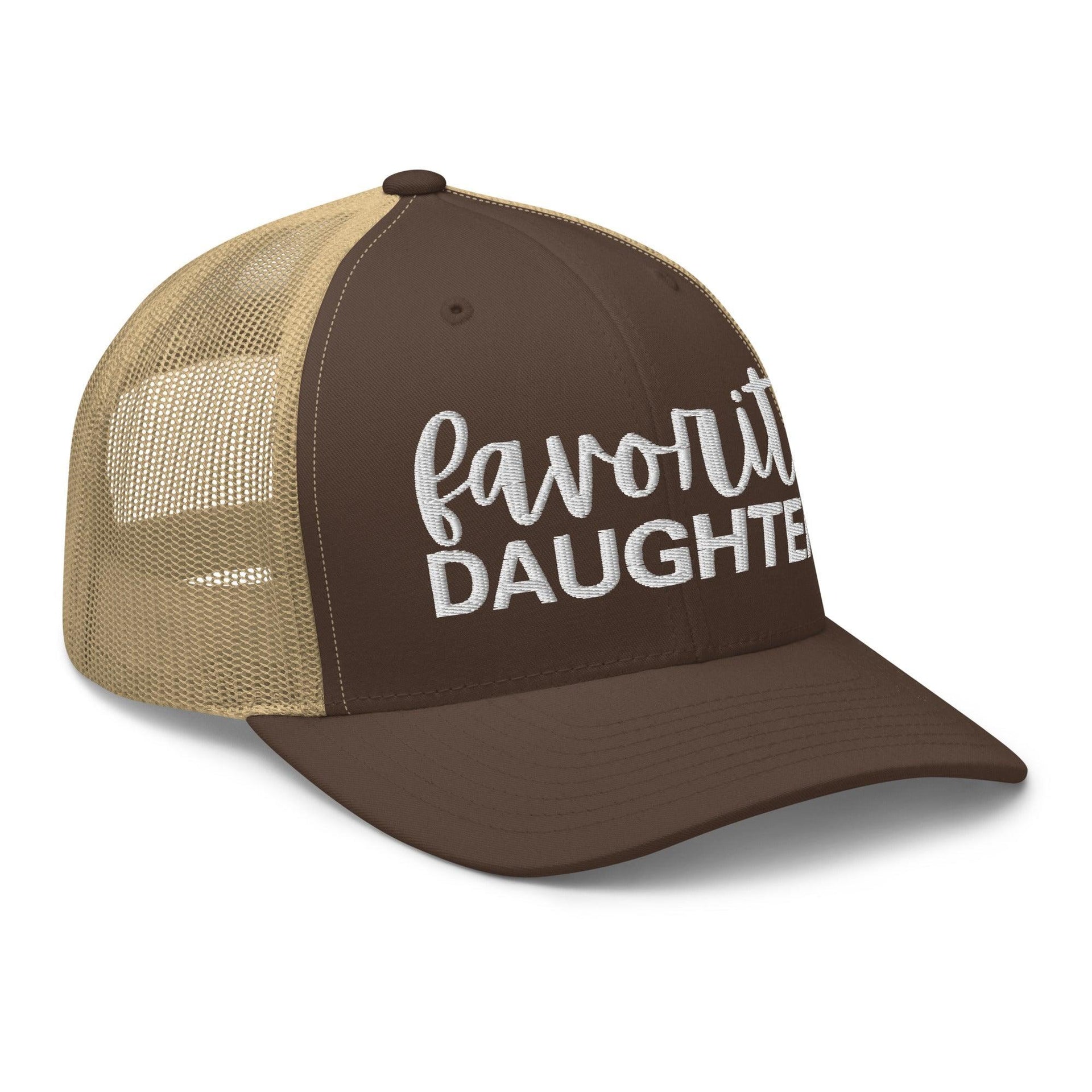 Favorite Daughter Embroidered Mesh Trucker Hat Capital Crowns Funny Trucker Hats