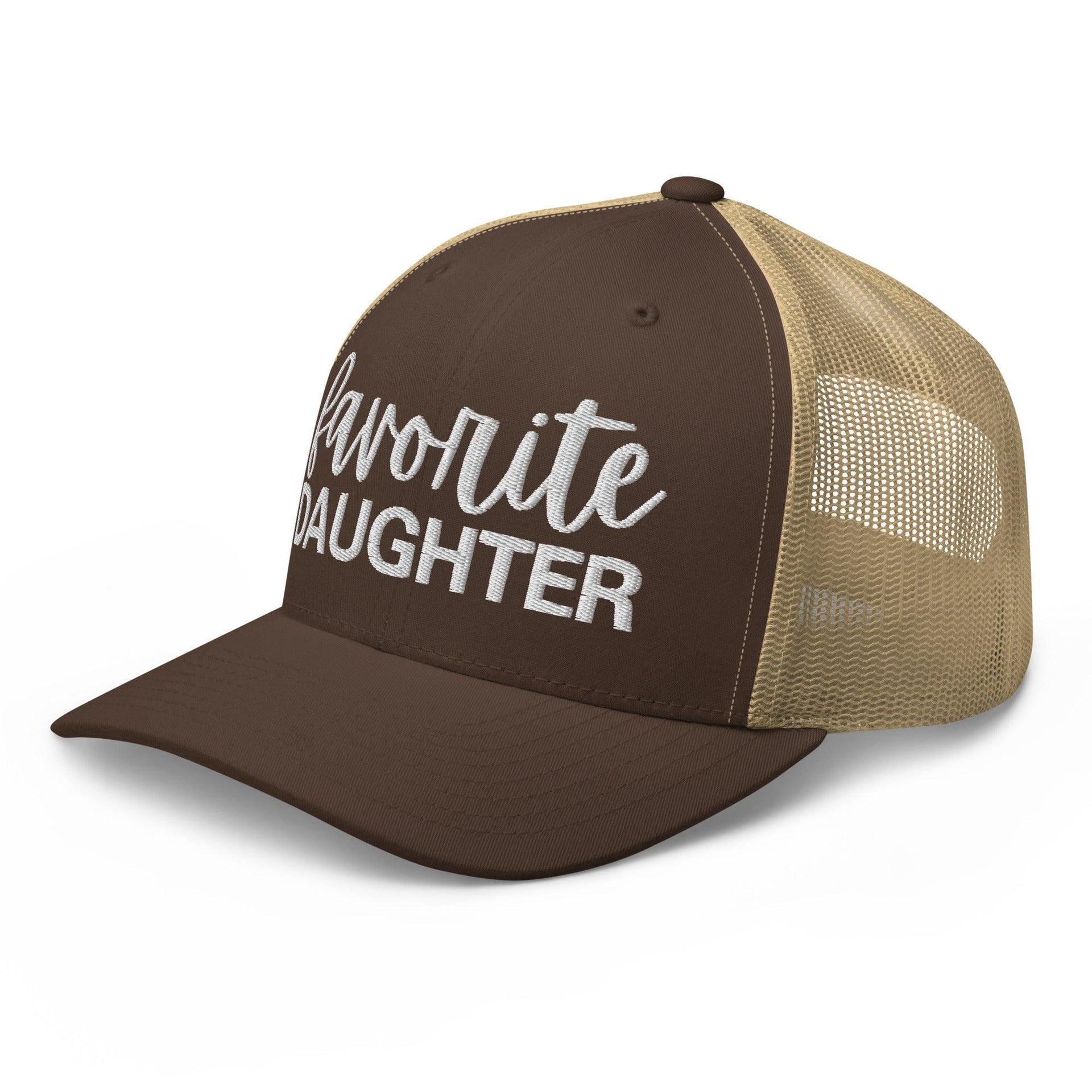 Favorite Daughter Embroidered Mesh Trucker Hat Capital Crowns Funny Trucker Hats