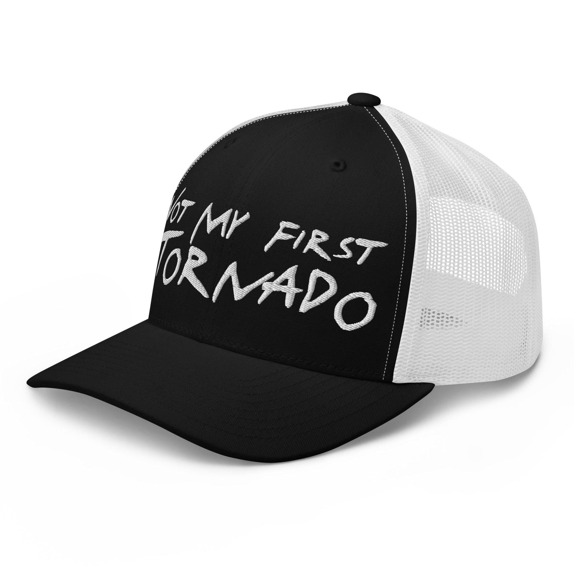 Not My First Tornado Retro Trucker Hat Capital Crowns Funny Trucker Hats