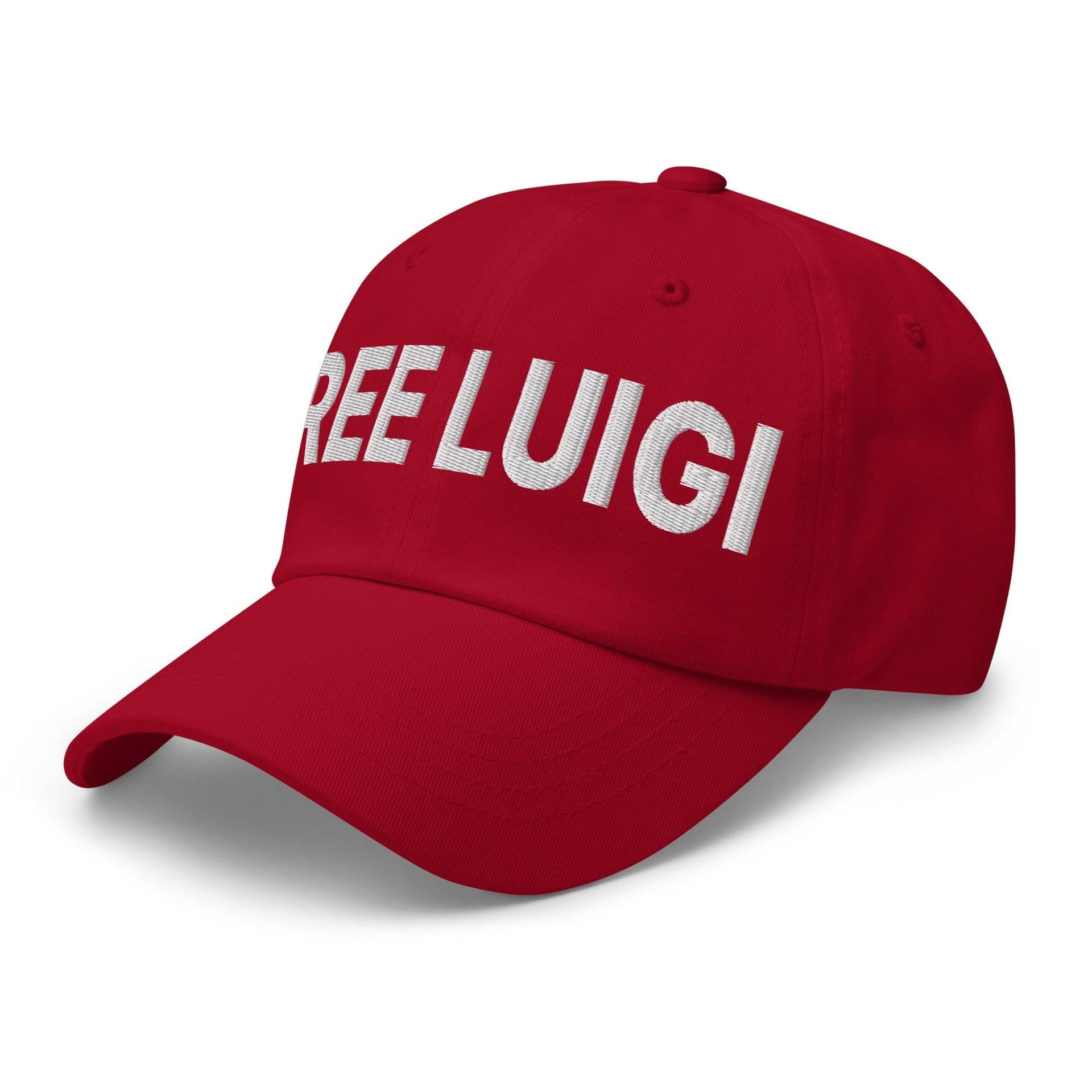 Free Luigi Mangione Embroidered Dad Hat Capital Crowns Dad Hats Funny LADs Luigi Luigi Apparel luigi mangione