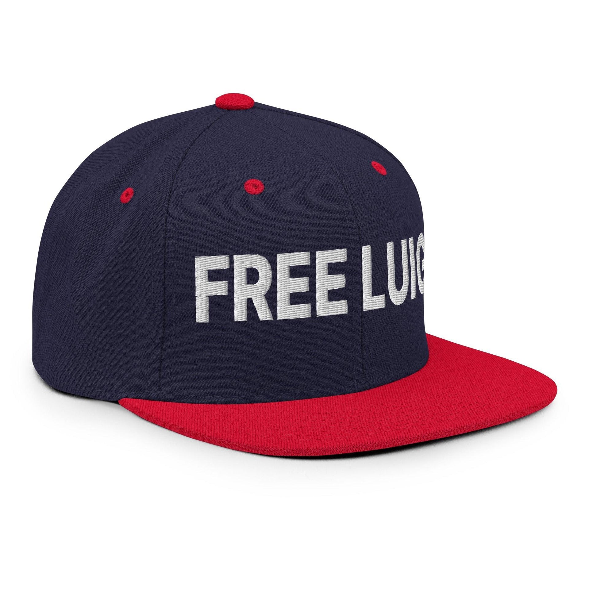 Free Luigi Mangione Embroidered Flat Bill Brim Snapback Hat Capital Crowns Funny LADs Luigi Luigi Apparel luigi mangione Snapback Hats