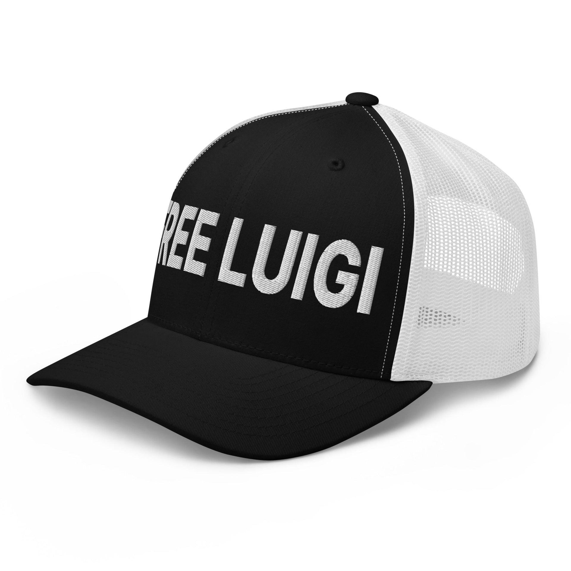 Free Luigi Mangione Embroidered Mesh Trucker Hat Capital Crowns Funny LADs Luigi Luigi Apparel luigi mangione Trucker Hats