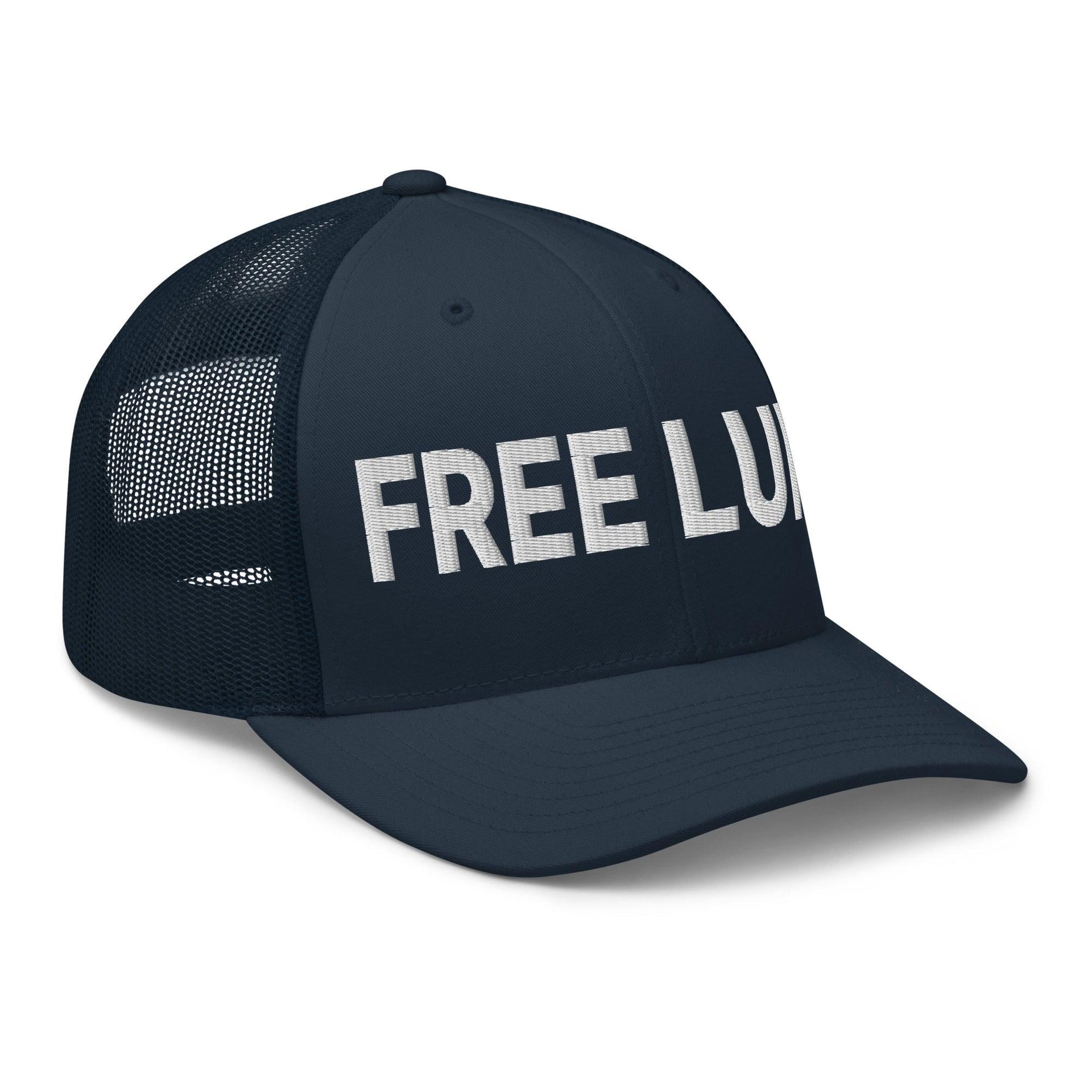 Free Luigi Mangione Embroidered Mesh Trucker Hat Capital Crowns Funny LADs Luigi Luigi Apparel luigi mangione Trucker Hats
