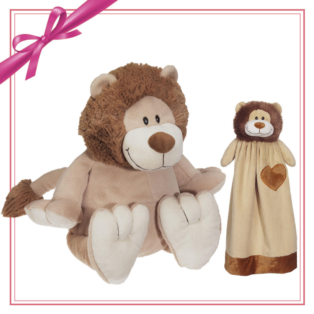 Gift Set - Rory Lion Buddy & Blankey cream Gift Set