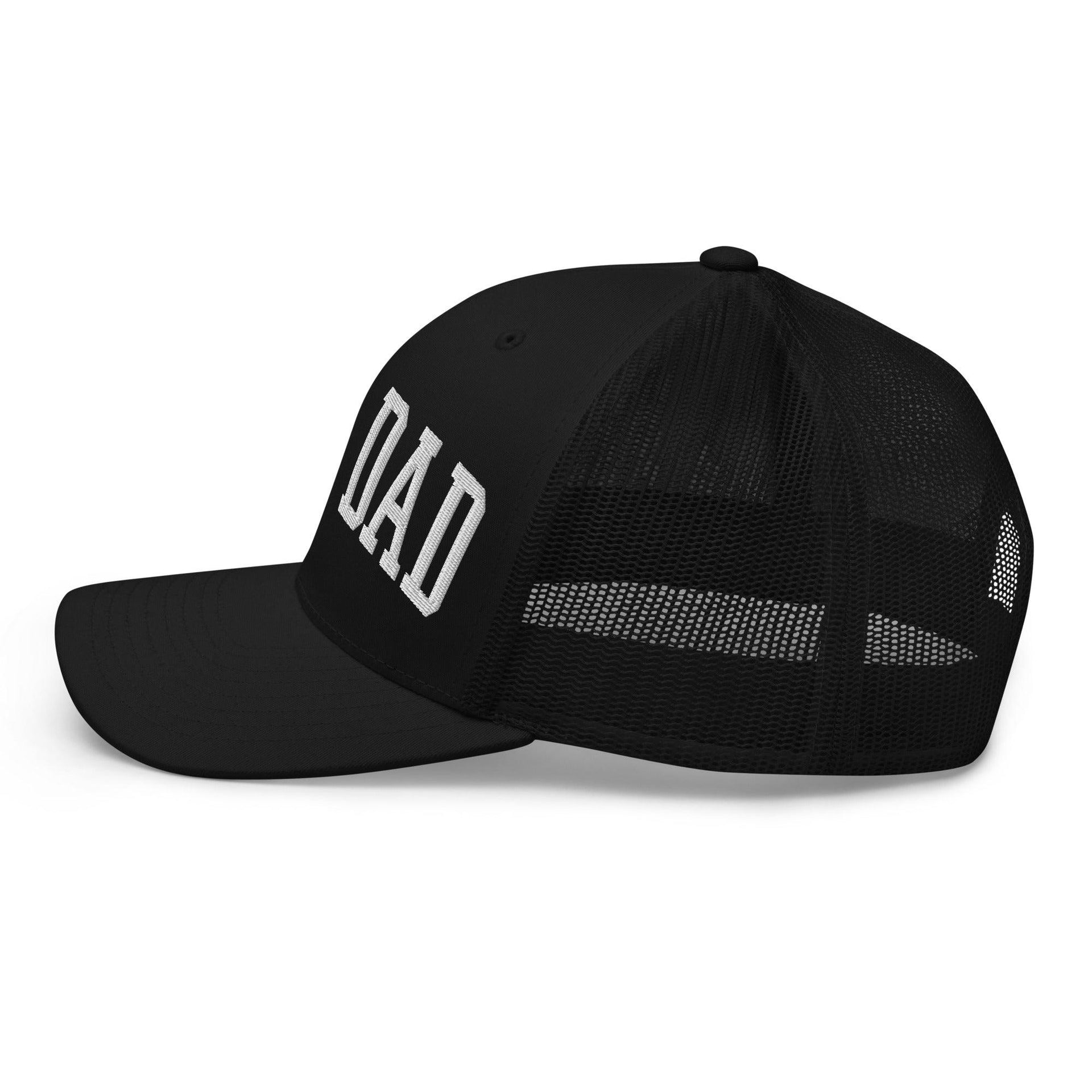 Girl Dad Varsity Letterman Embroidered Mesh Trucker Hat Capital Crowns Dad Hats Funny Trucker Hats