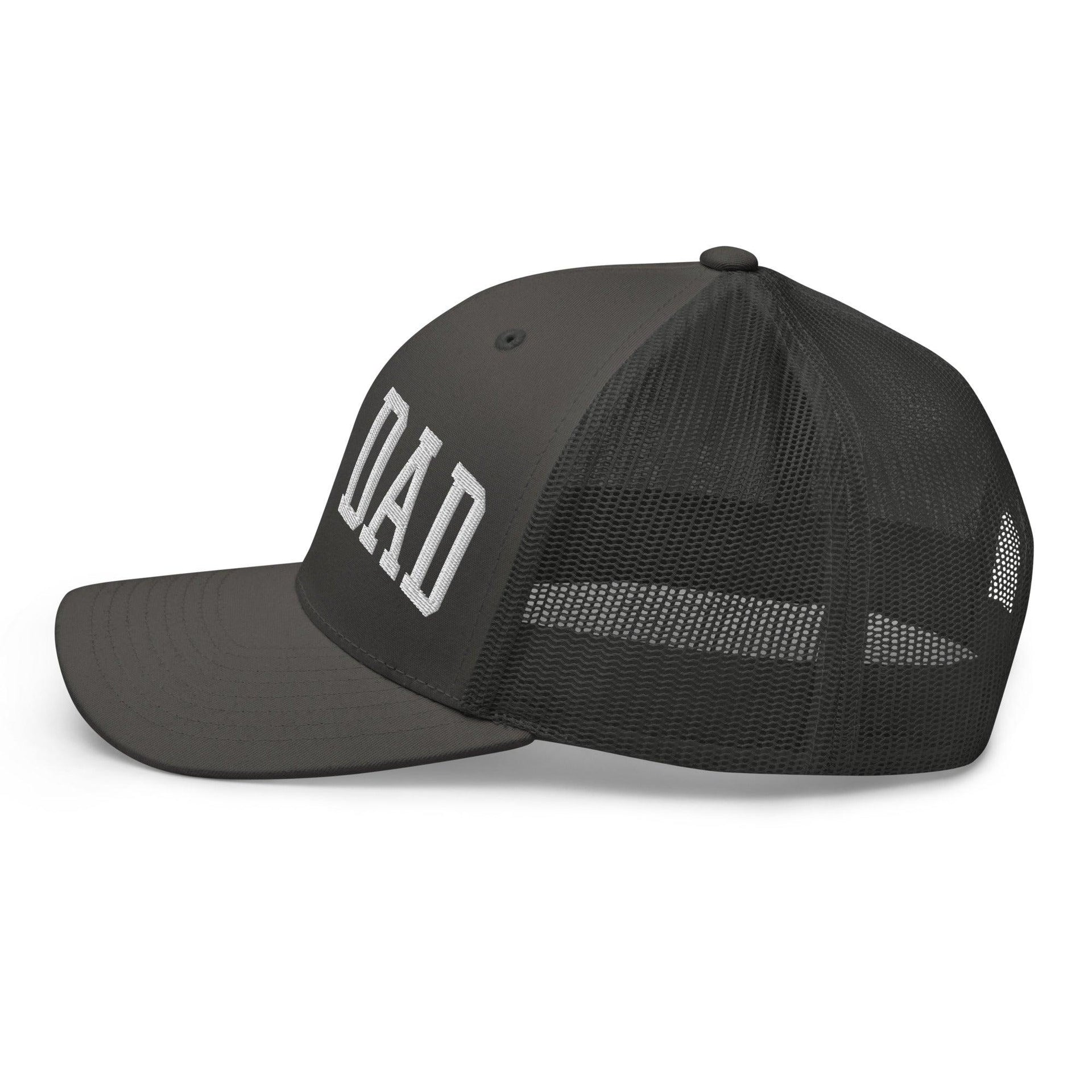 Girl Dad Varsity Letterman Embroidered Mesh Trucker Hat Capital Crowns Dad Hats Funny Trucker Hats
