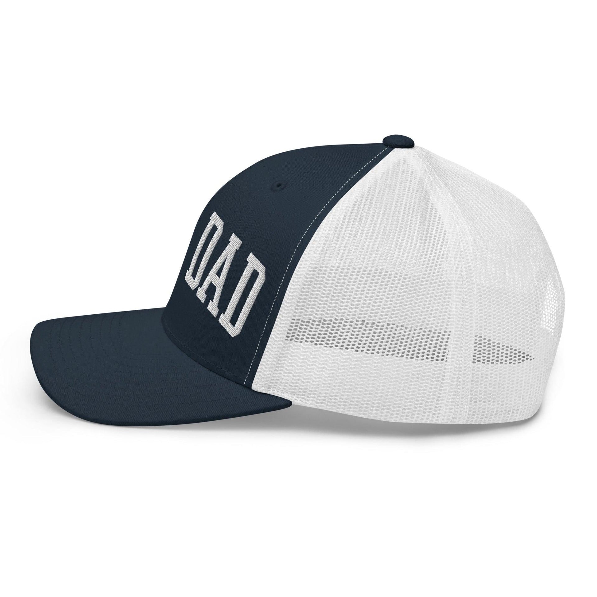 Girl Dad Varsity Letterman Embroidered Mesh Trucker Hat Capital Crowns Dad Hats Funny Trucker Hats