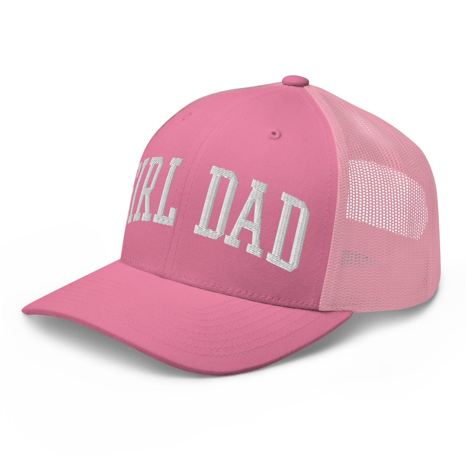 Girl Dad Varsity Letterman Embroidered Mesh Trucker Hat Capital Crowns Dad Hats Funny Trucker Hats